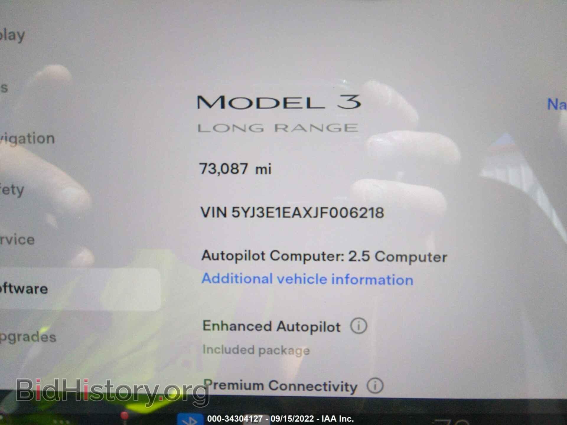 2018 TESLA MODEL 3 - VIN: 5YJ3E1EAXJF006218 - Фото 7