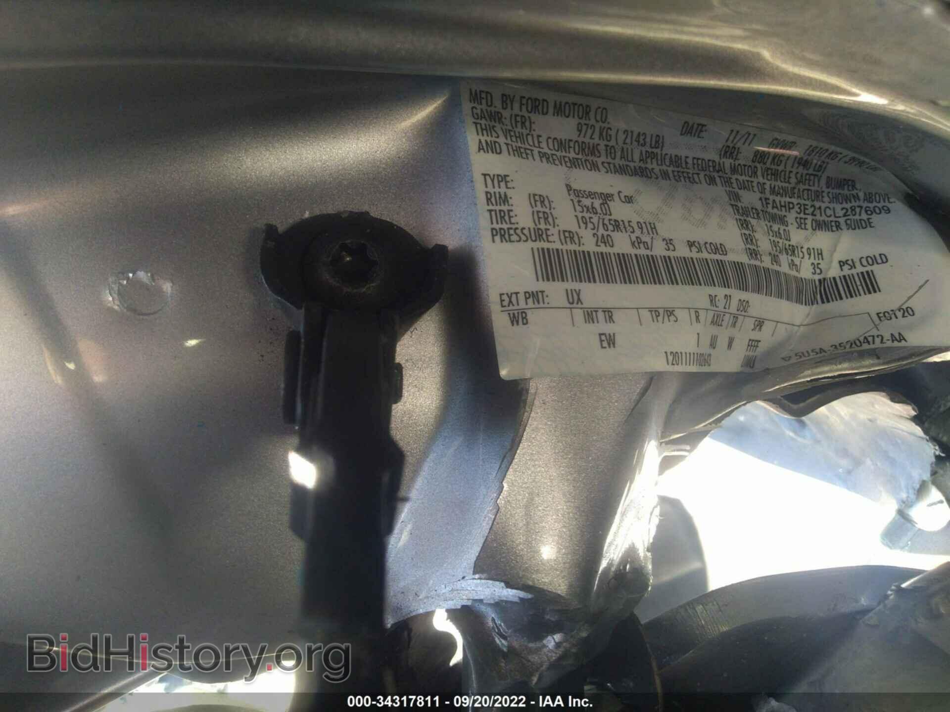 2012 FORD FOCUS - VIN: 1FAHP3E21CL287609 - Фото 9