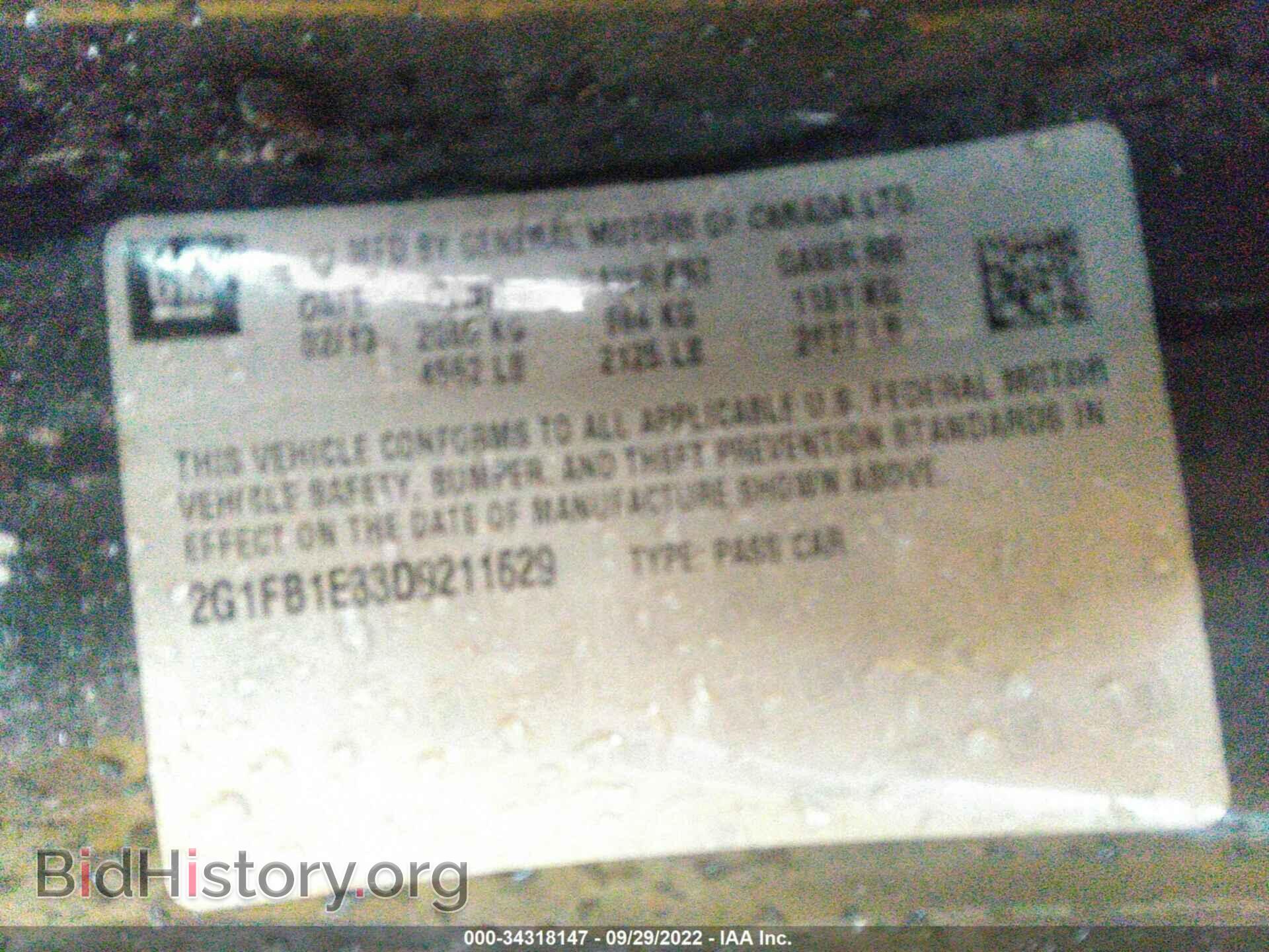 2013 CHEVROLET CAMARO - VIN: 2G1FB1E33D9211629 - Фото 9