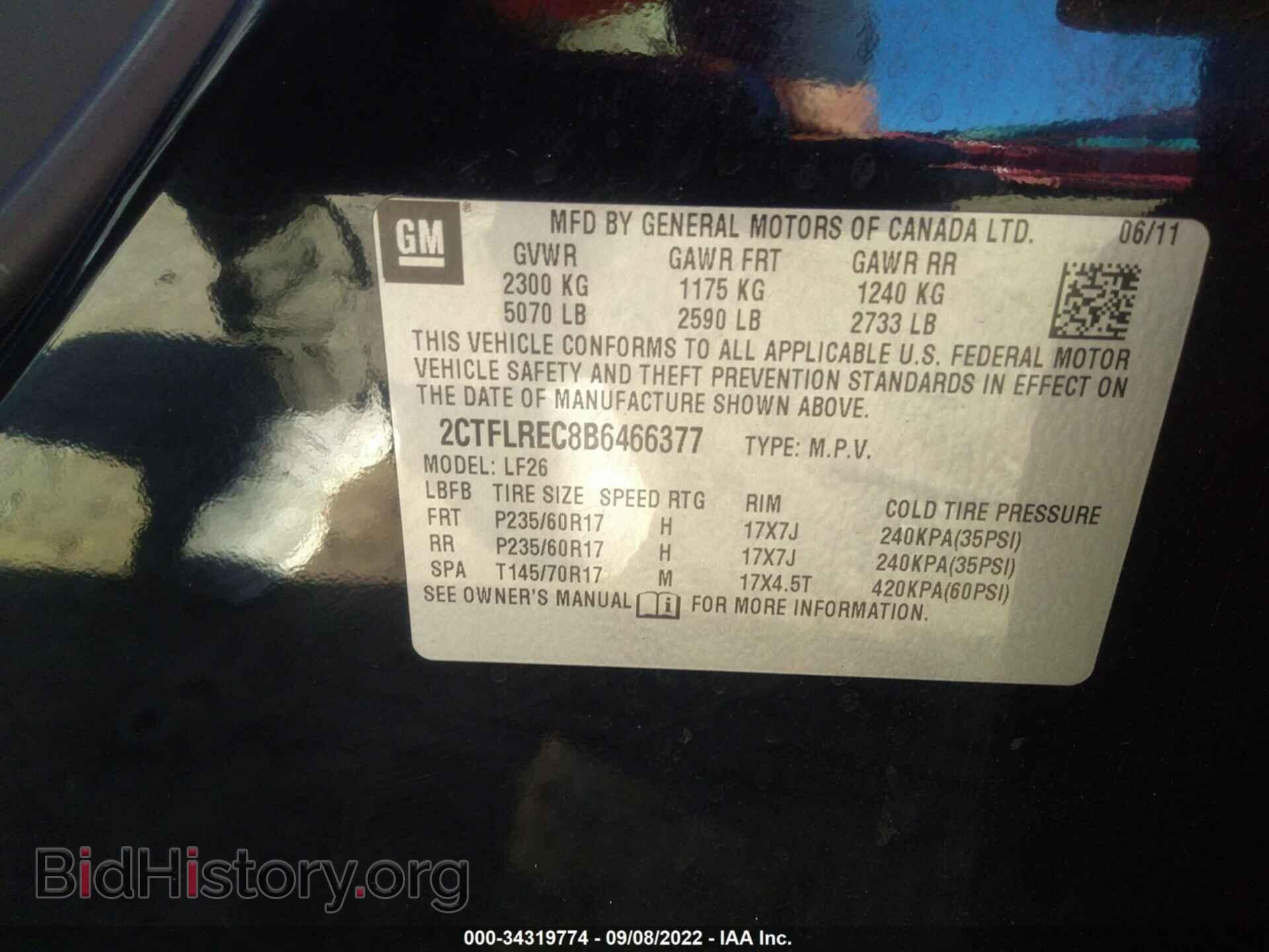 2011 GMC TERRAIN - VIN: 2CTFLREC8B6466377 - Фото 9
