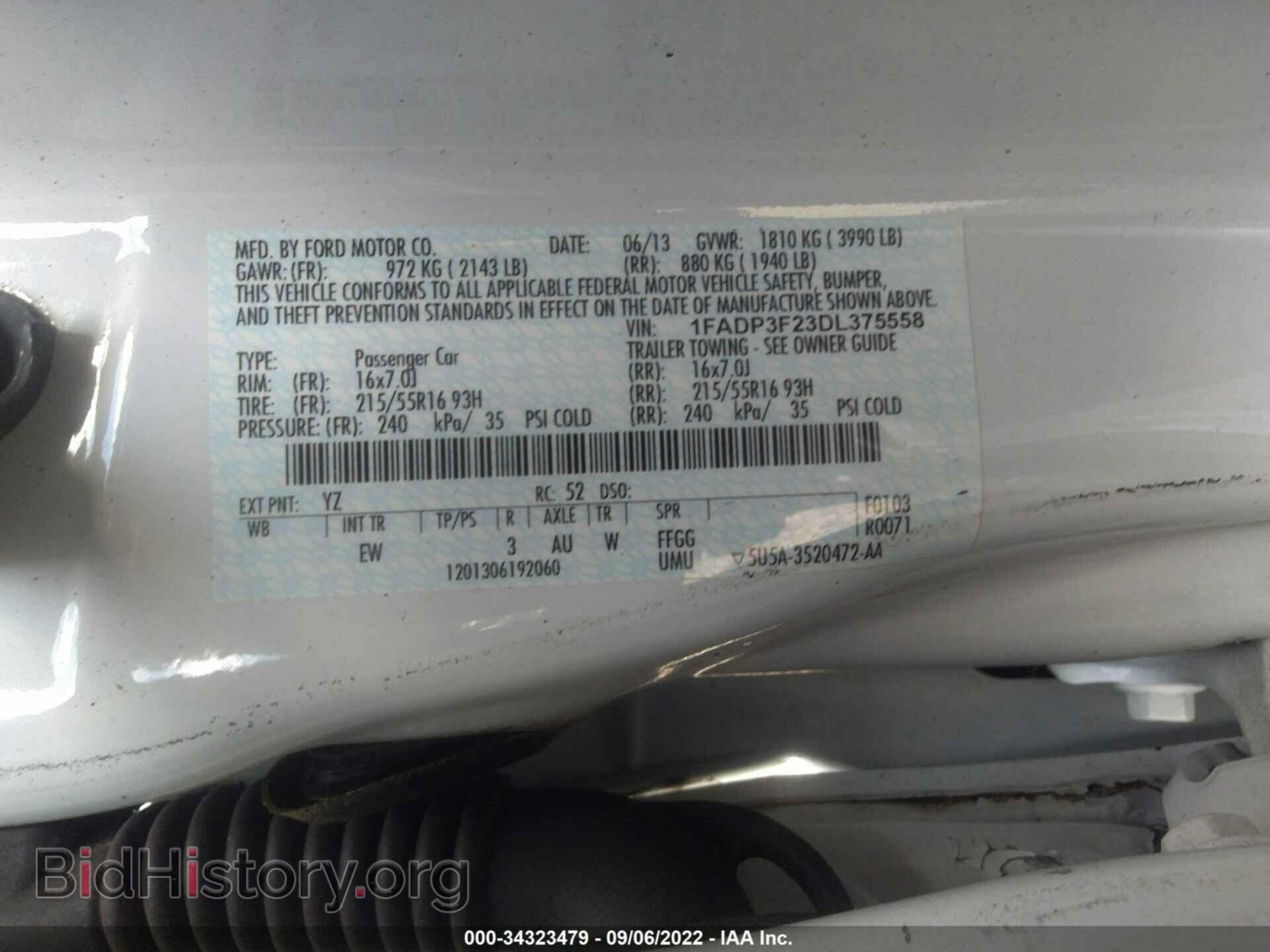 2013 FORD FOCUS - VIN: 1FADP3F23DL375558 - Фото 9