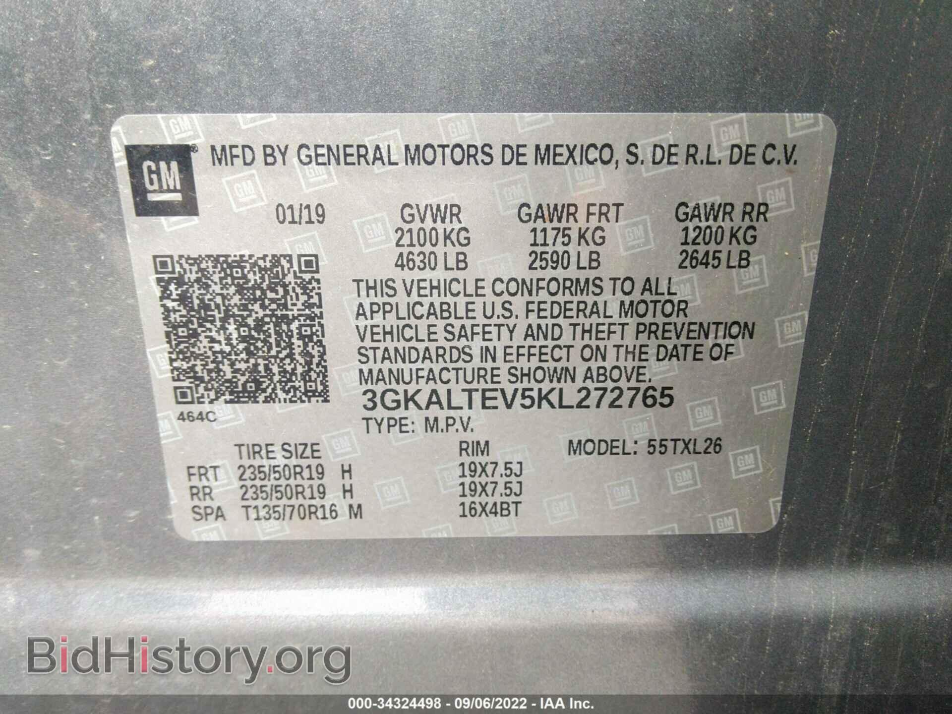 2019 GMC TERRAIN - VIN: 3GKALTEV5KL272765 - Photo 9