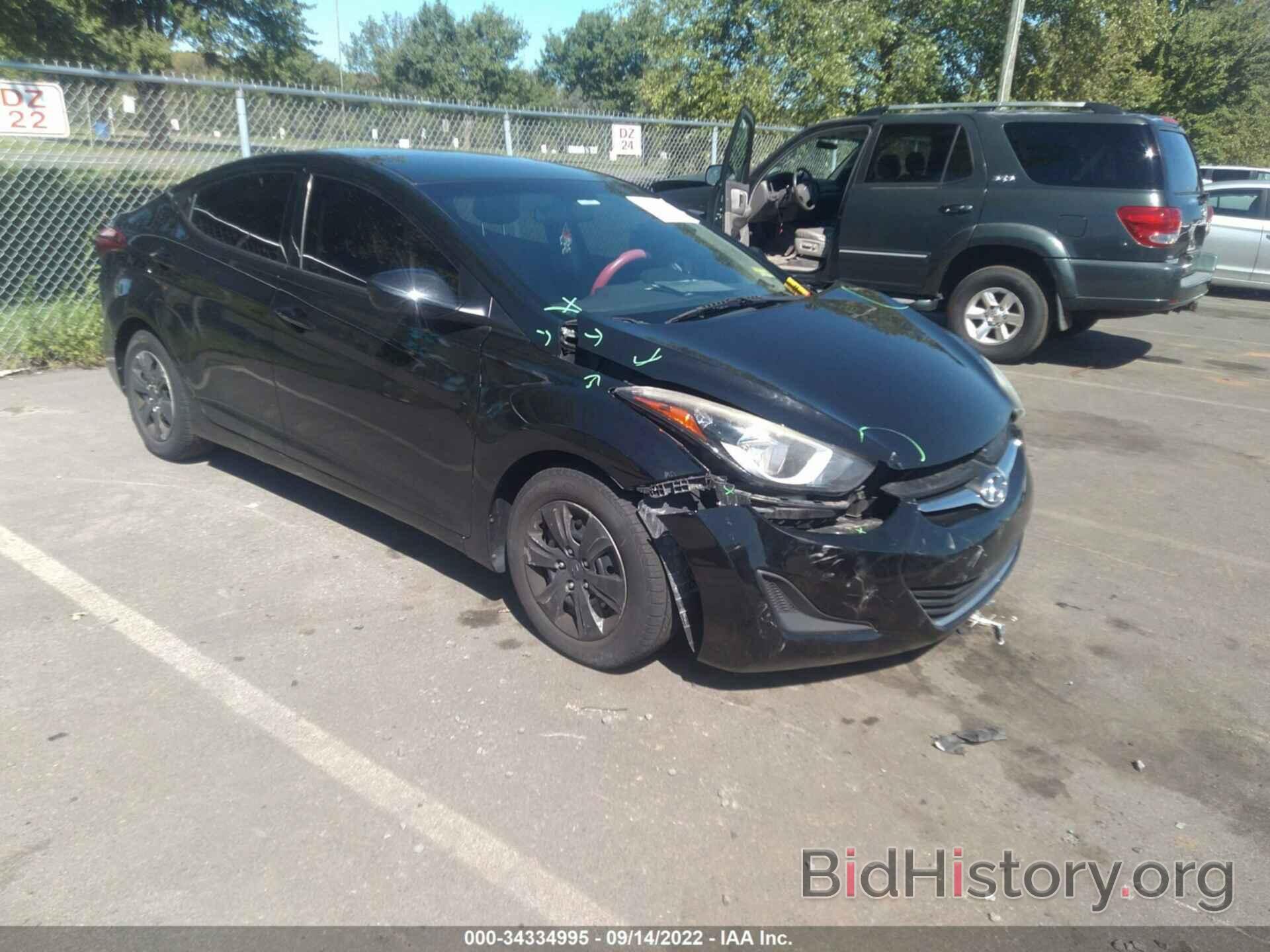 Photo 5NPDH4AE6GH683878 - HYUNDAI ELANTRA 2016