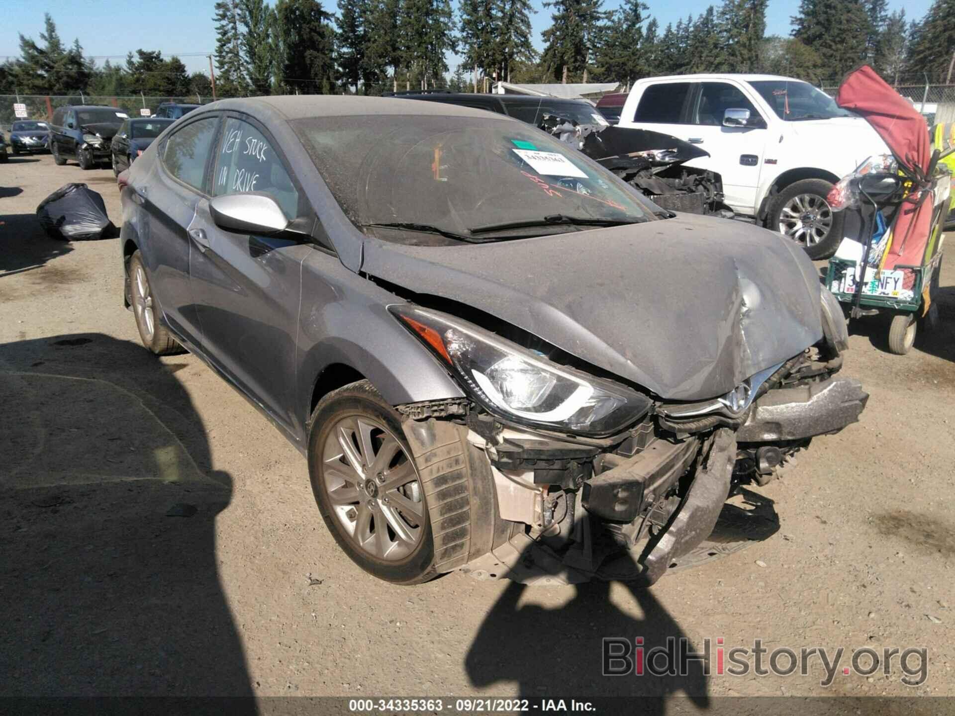 Photo KMHDH4AE8GU491136 - HYUNDAI ELANTRA 2016