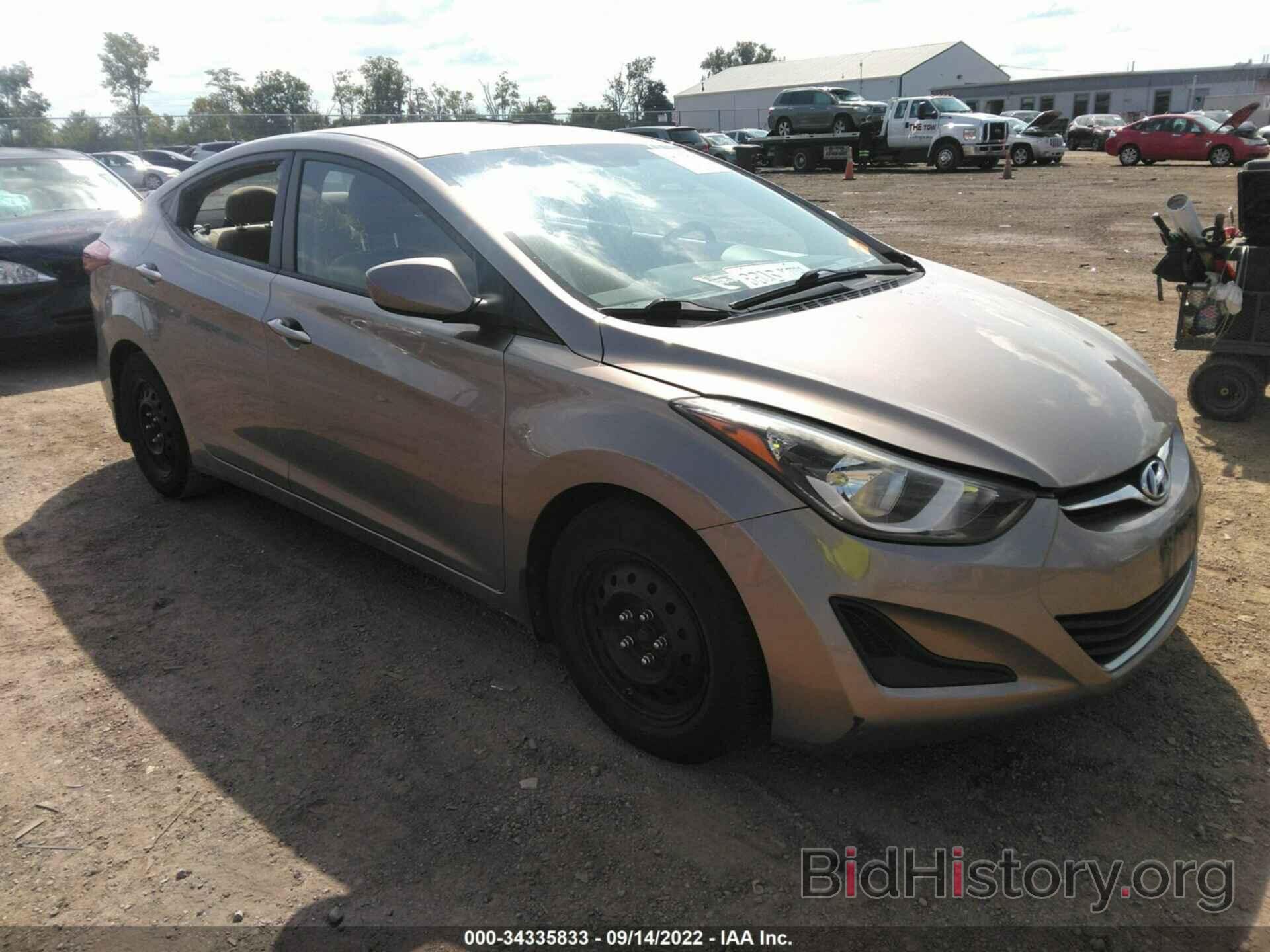 Photo 5NPDH4AE5GH718460 - HYUNDAI ELANTRA 2016