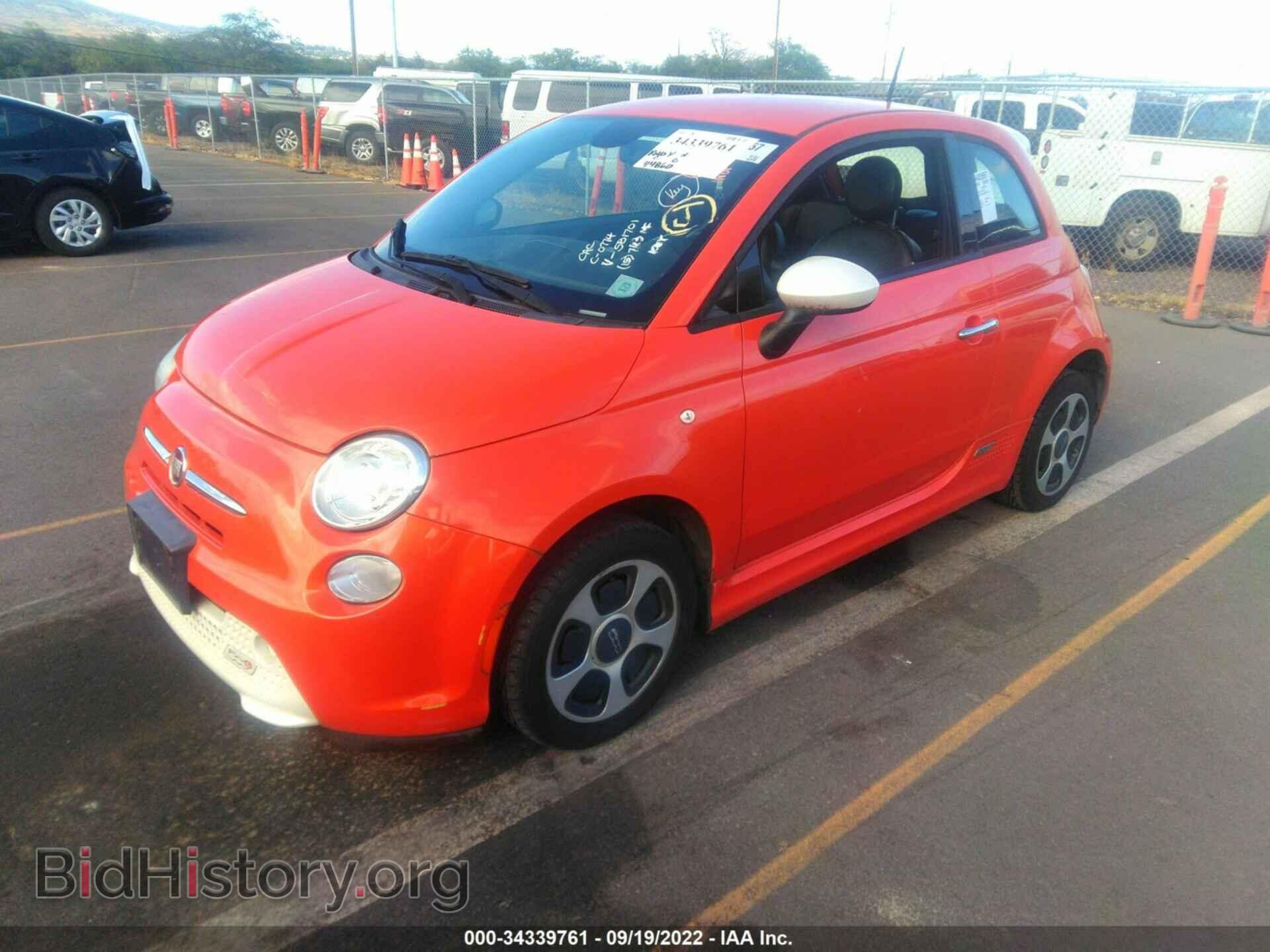2015 FIAT 500E - VIN: 3C3CFFGE6FT581701 - Фото 2
