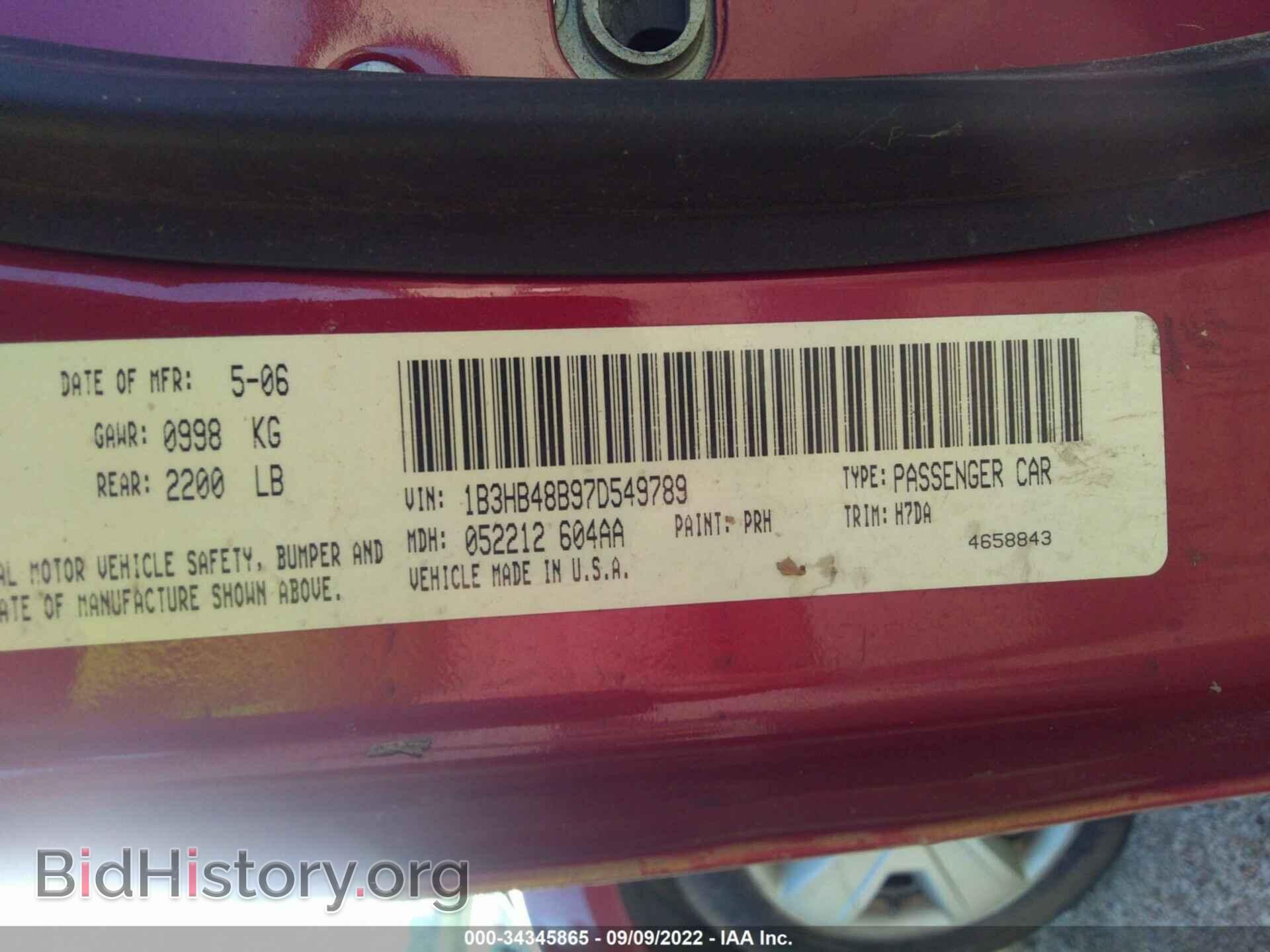 2007 DODGE CALIBER - VIN: 1B3HB48B97D549789 - Photo 9