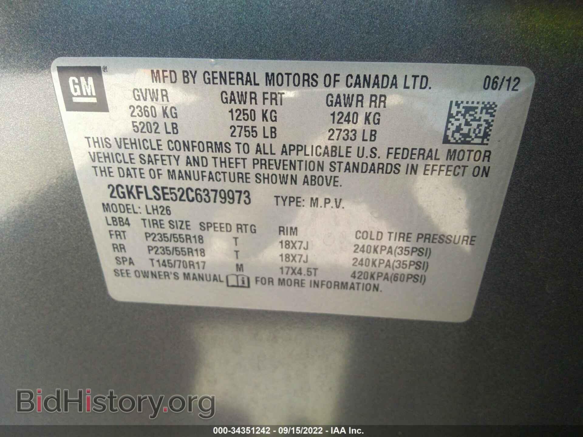 2012 GMC TERRAIN - VIN: 2GKFLSE52C6379973 - Photo 9