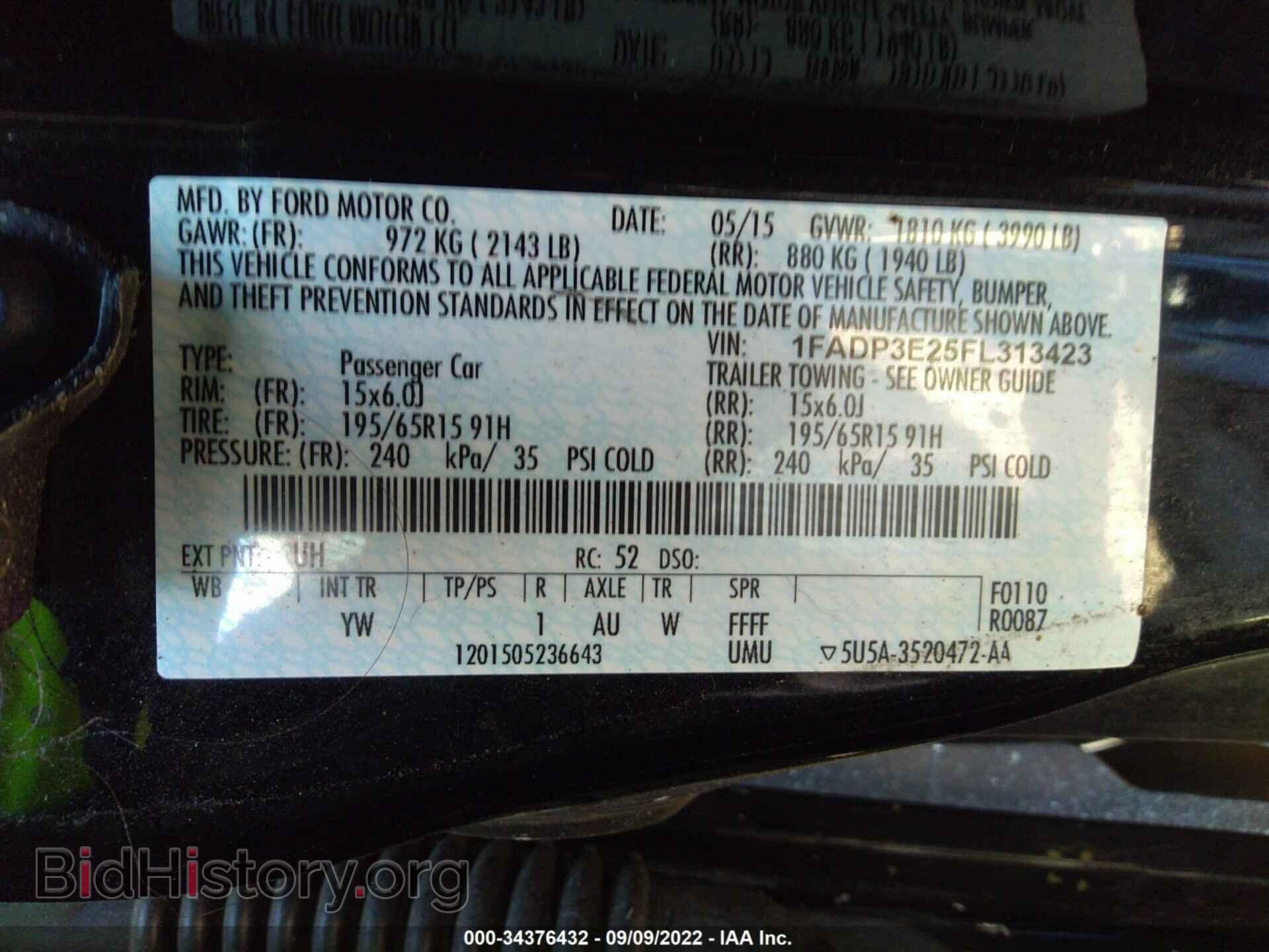2015 FORD FOCUS - VIN: 1FADP3E25FL313423 - Photo 9
