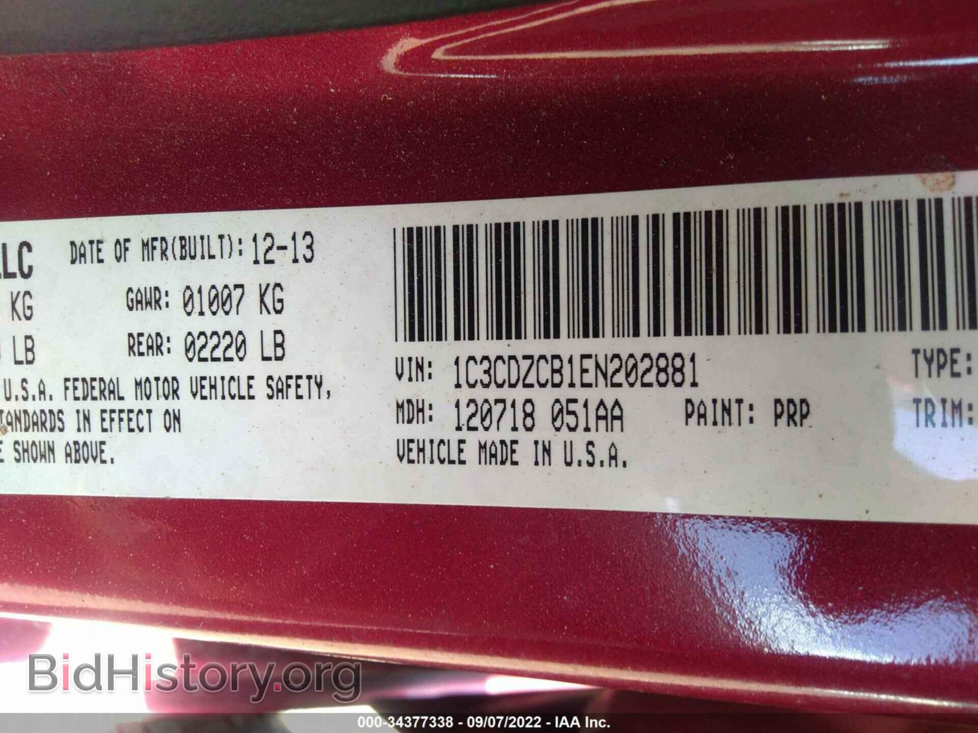 2014 DODGE AVENGER - VIN: 1C3CDZCB1EN202881 - Photo 9