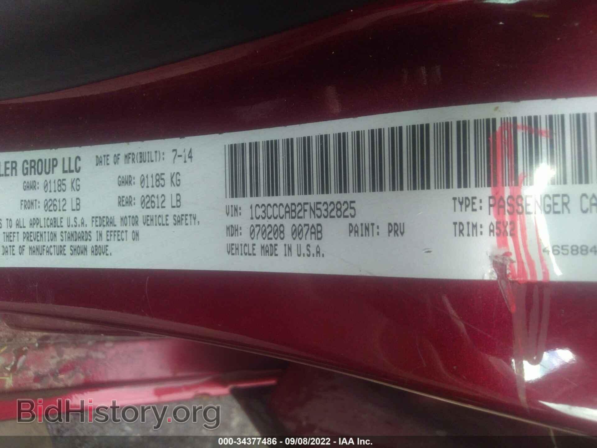 2015 CHRYSLER 200 - VIN: 1C3CCCAB2FN532825 - Фото 9