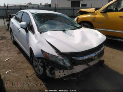 2012 Honda CIVIC SDN LX, белый — VIN 19XFB2F58CE312033, IAAI
