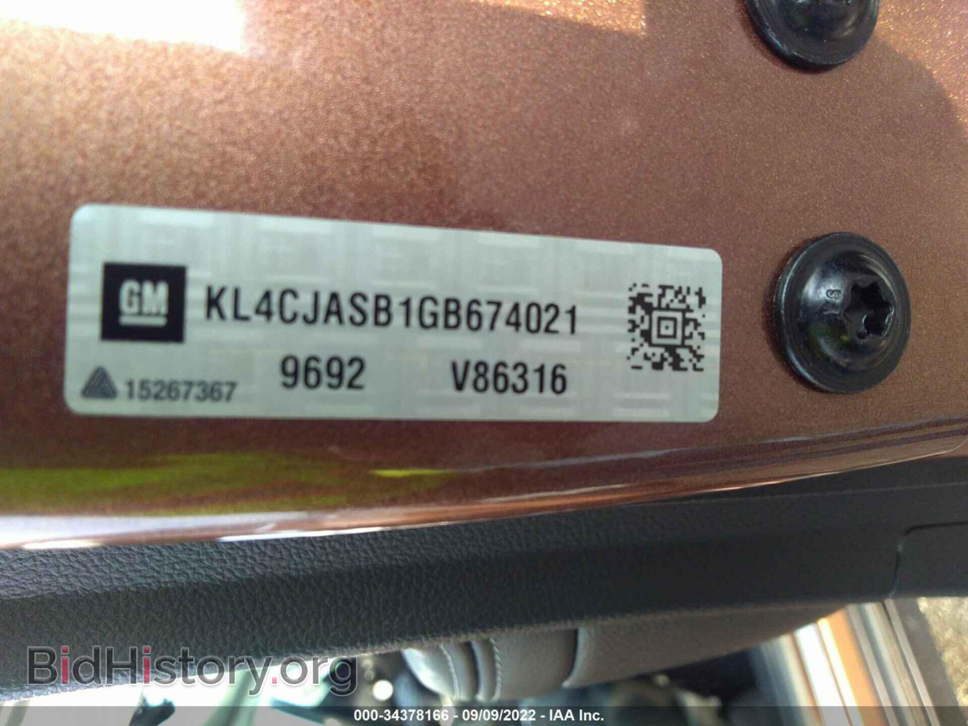 2016 BUICK ENCORE - VIN: KL4CJASB1GB674021 - Photo 9
