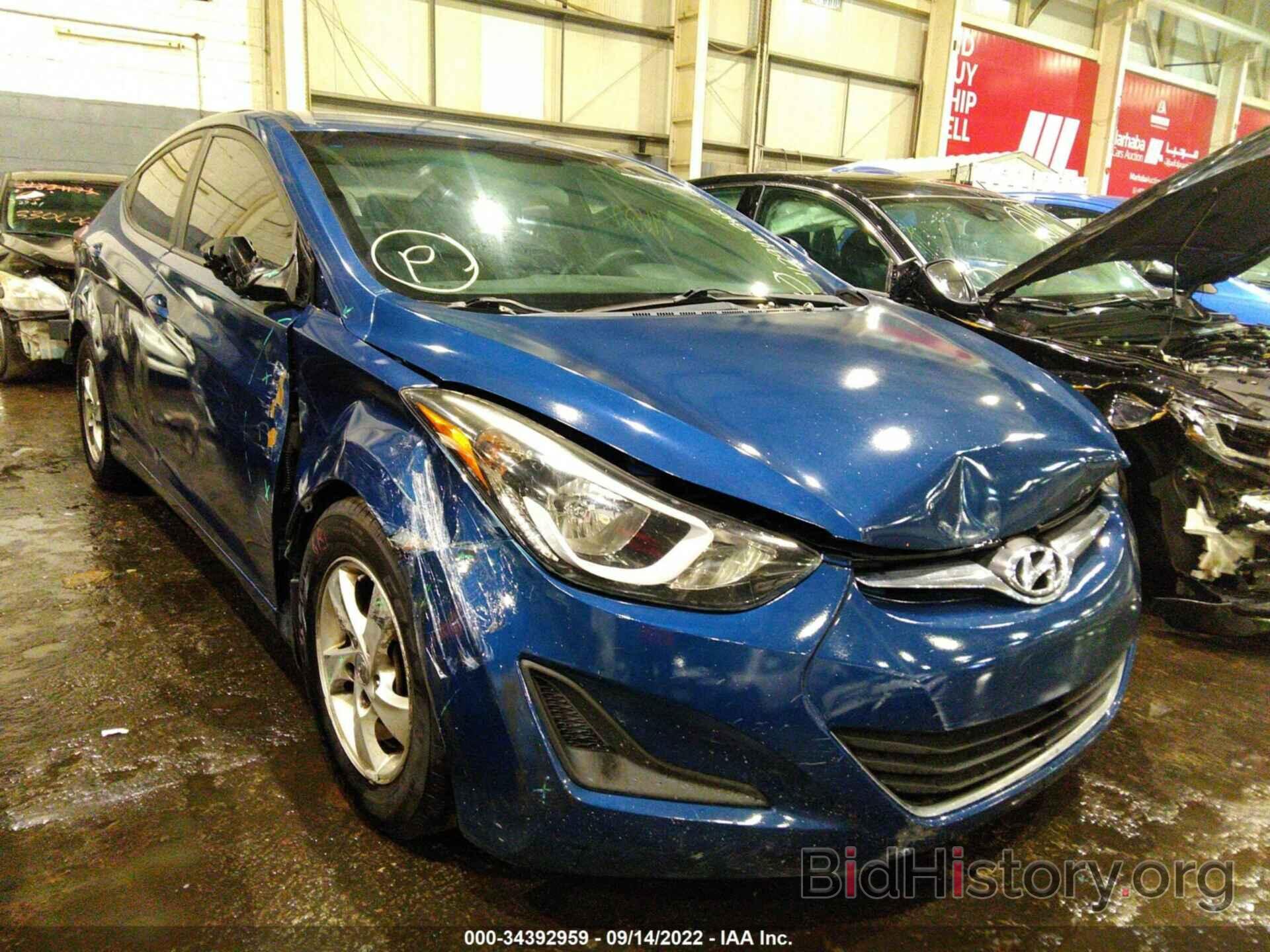 Photo 00HDH4AE2FU392150 - HYUNDAI ELANTRA 2015