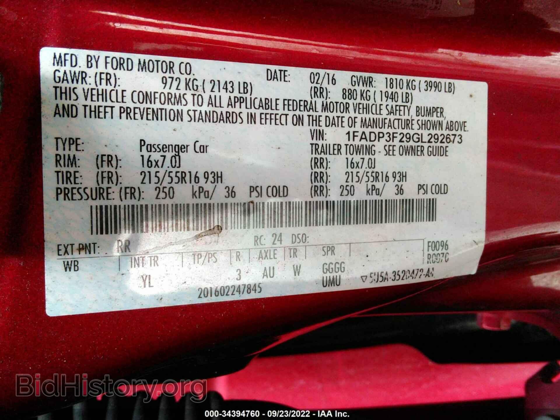 2016 FORD FOCUS - VIN: 1FADP3F29GL292673 - Photo 9