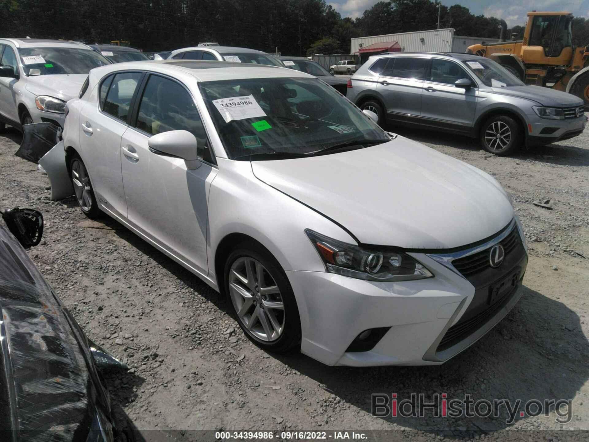 Фотография JTHKD5BH4E2180767 - LEXUS CT 200H 2014