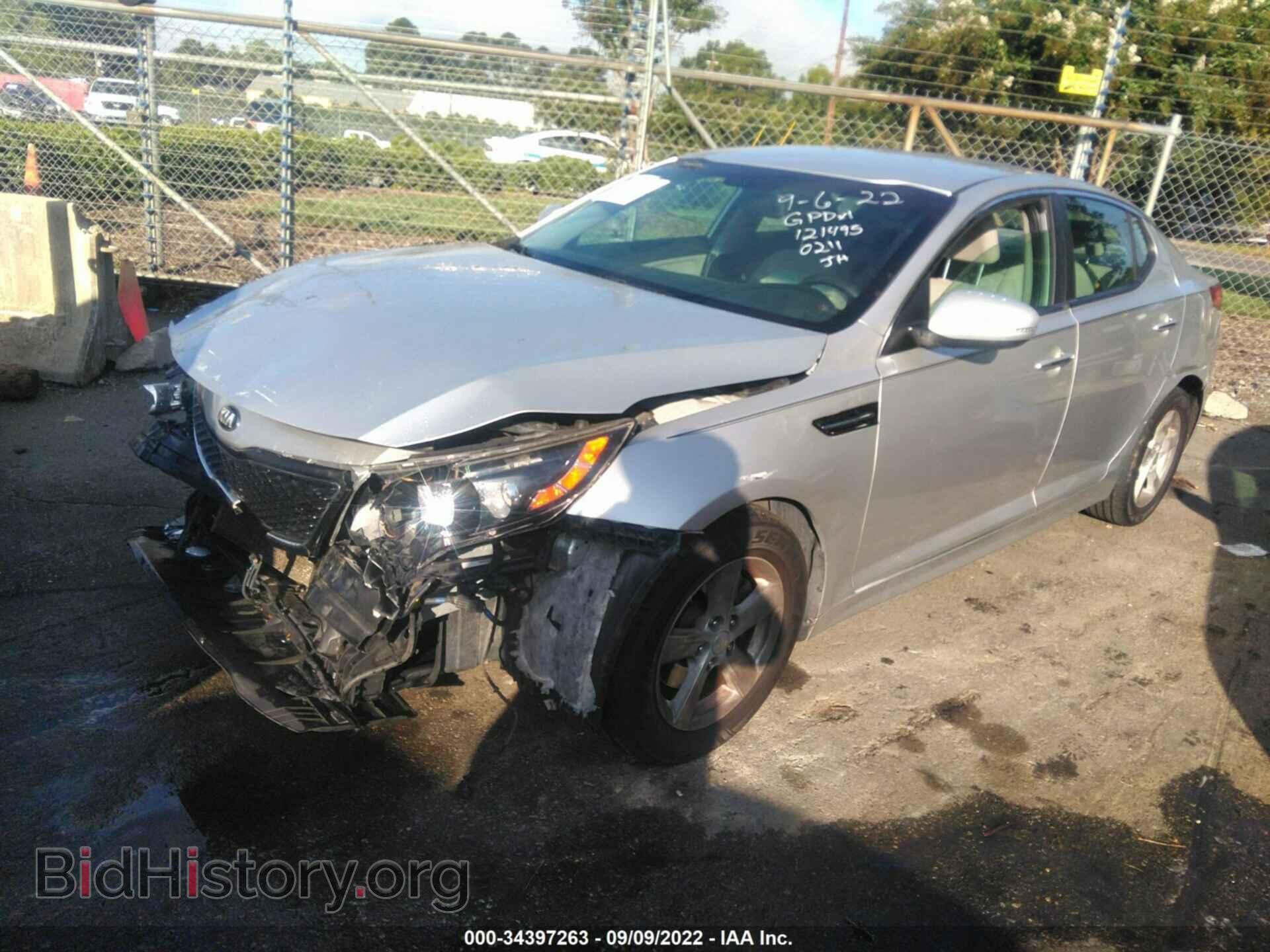 2014 KIA OPTIMA - VIN: KNAGM4A72E5460211 - Фото 2