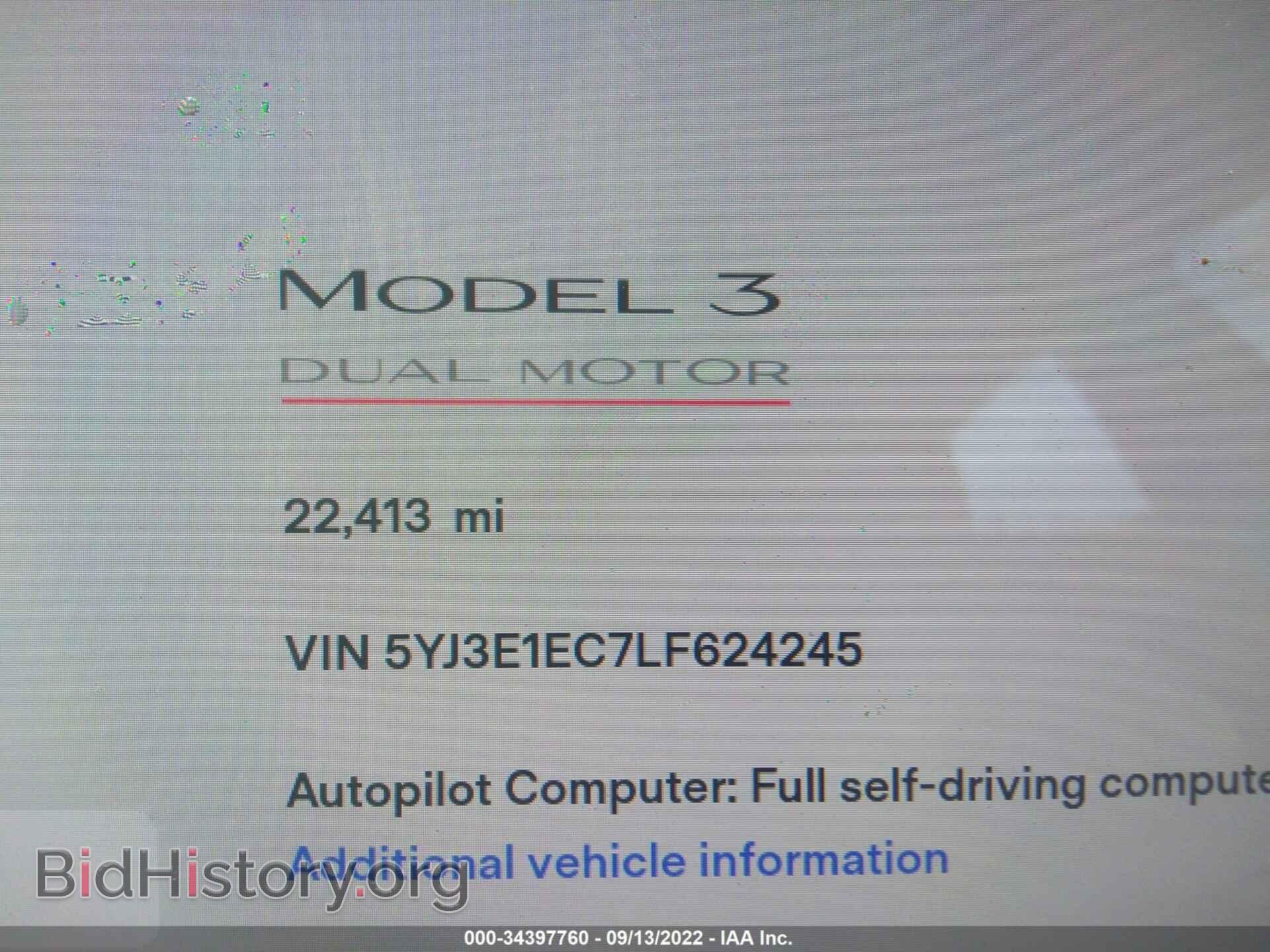 2020 TESLA MODEL 3 - VIN: 5YJ3E1EC7LF624245 - Фото 7