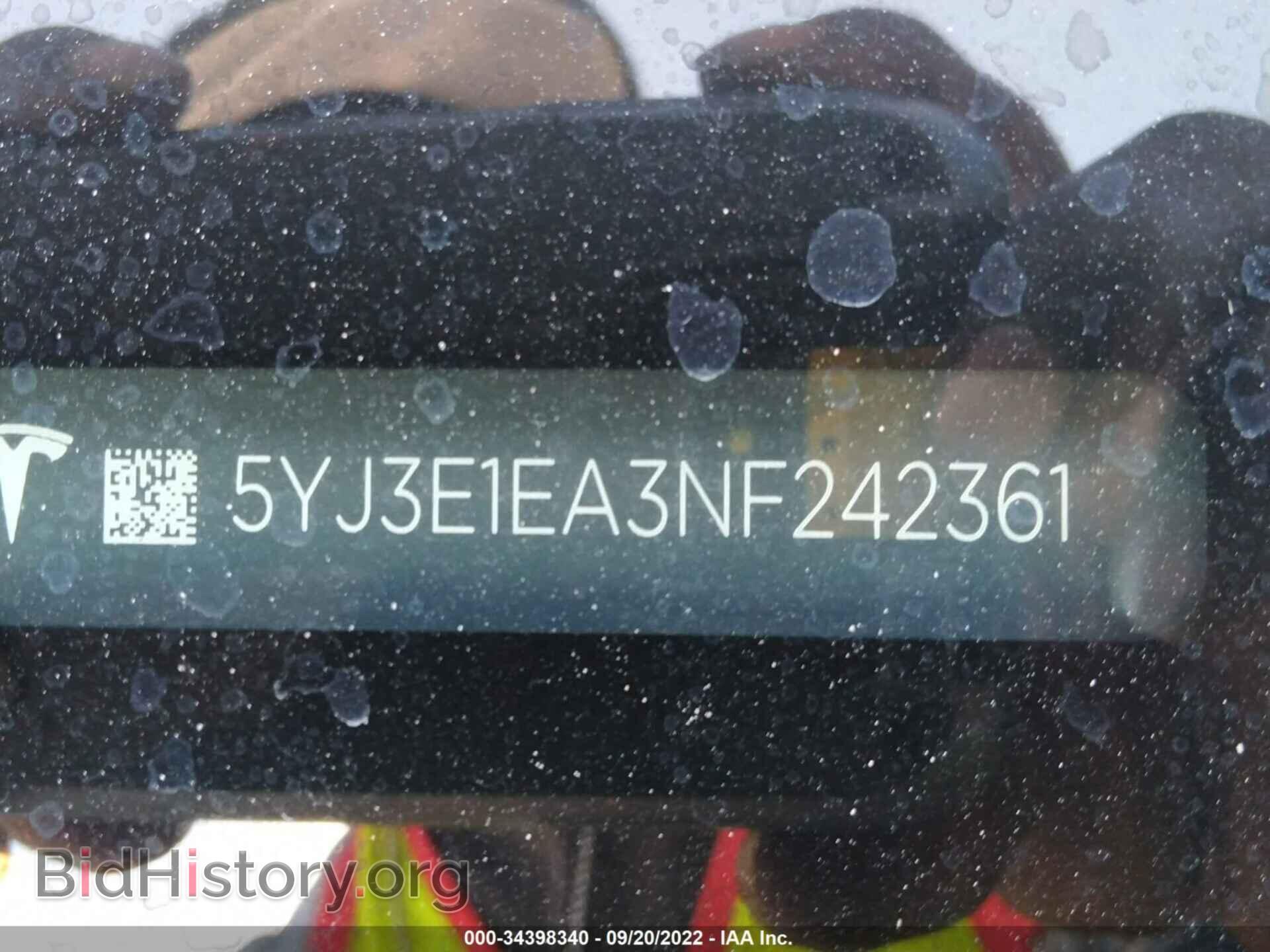 2022 TESLA MODEL 3 - VIN: 5YJ3E1EA3NF242361 - Фото 9