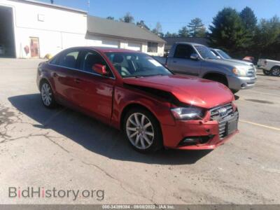 2013 Audi A4 Premium Plus, красный — VIN WAUFFAFL7DN047998, IAAI