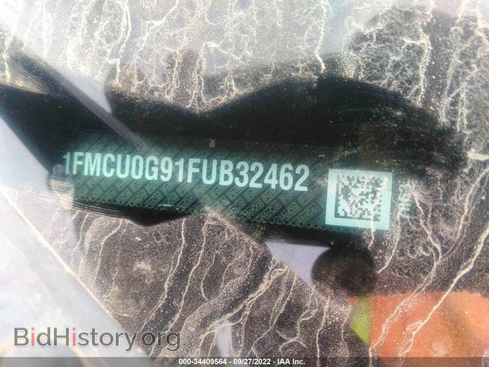 2015 FORD ESCAPE - VIN: 1FMCU0G91FUB32462 - Фото 9