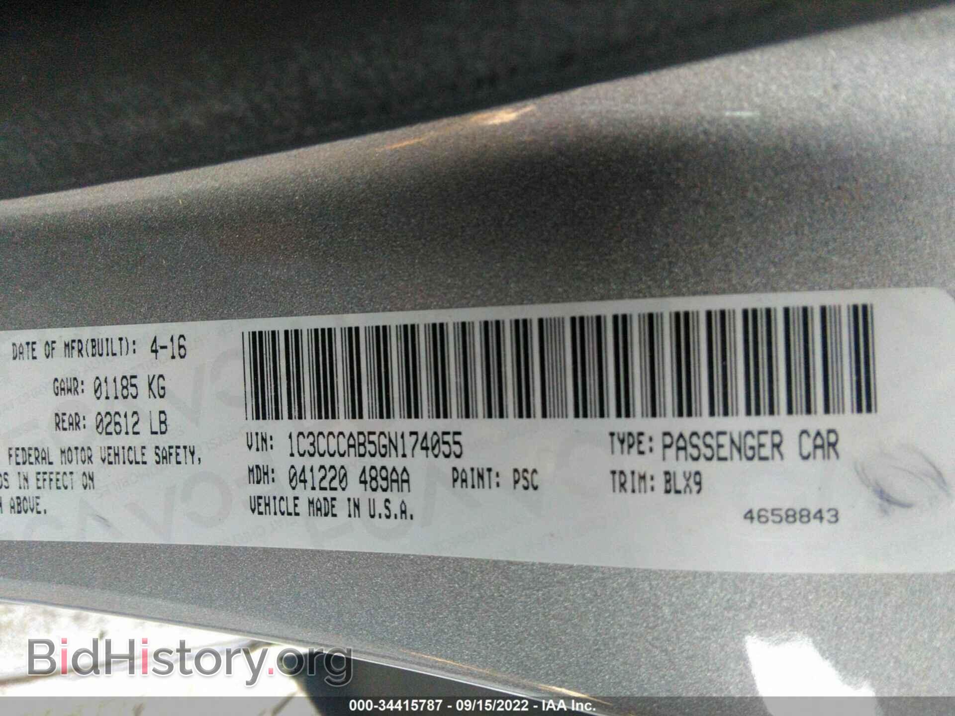 2016 CHRYSLER 200 - VIN: 1C3CCCAB5GN174055 - Photo 9