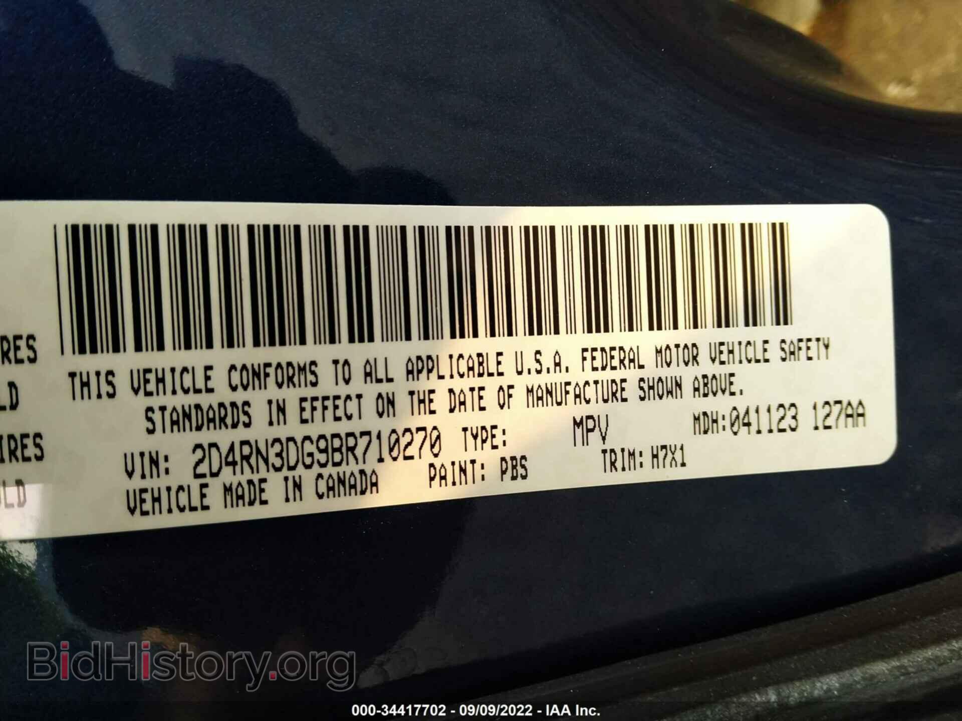 2011 DODGE GRAND CARAVAN - VIN: 2D4RN3DG9BR710270 - Фото 9