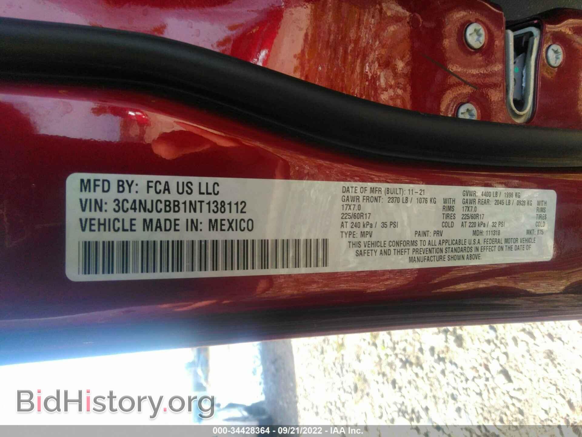 2022 JEEP COMPASS - VIN: 3C4NJCBB1NT138112 - Фото 9