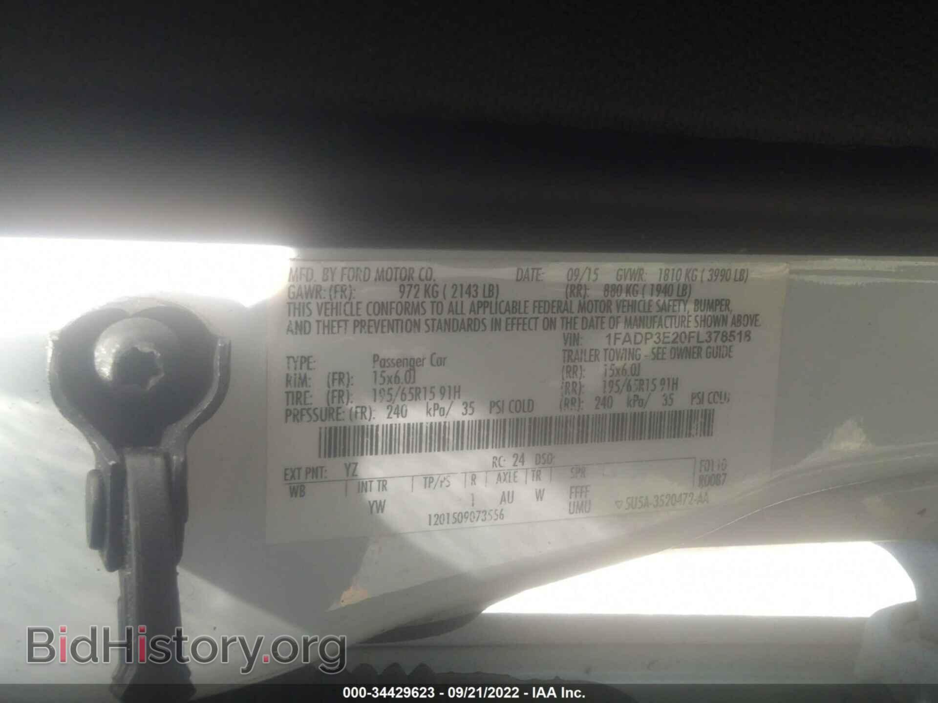 2015 FORD FOCUS - VIN: 1FADP3E20FL378518 - Фото 9