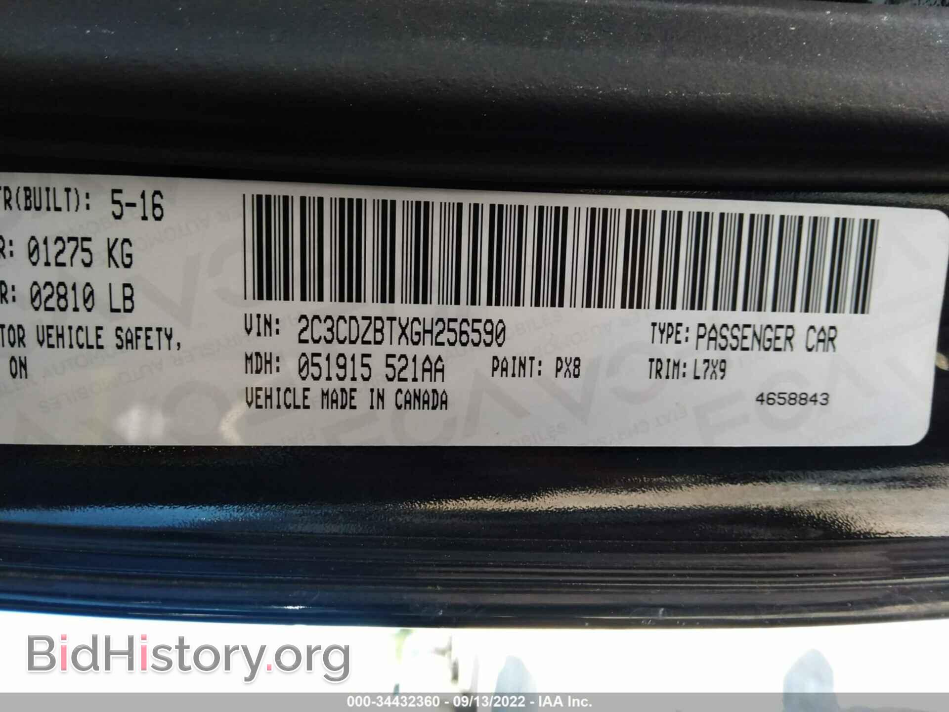 2016 DODGE CHALLENGER - VIN: 2C3CDZBTXGH256590 - Photo 9