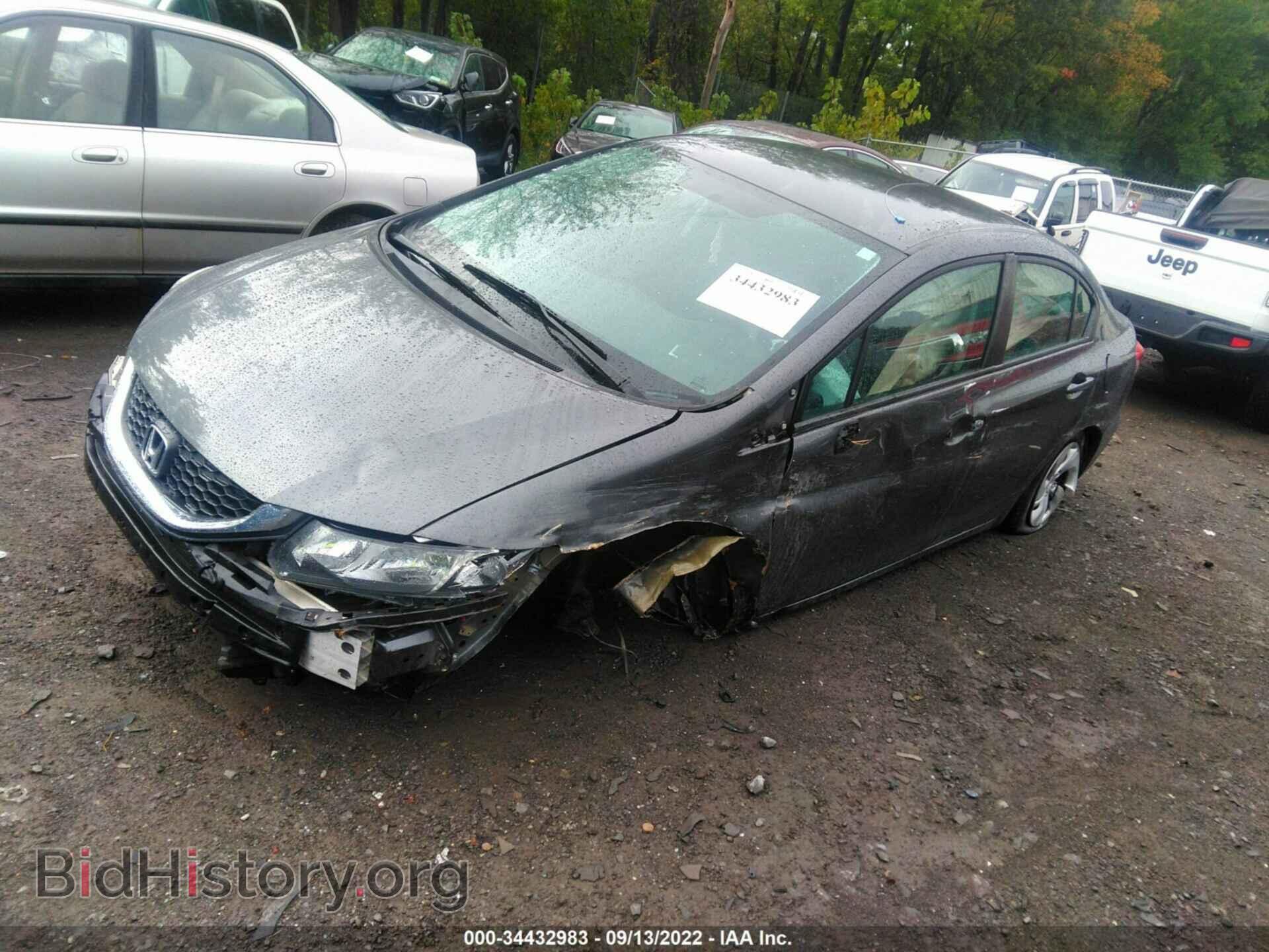 2013 HONDA CIVIC SDN - VIN: 2HGFB2F57DH589683 - Фото 2