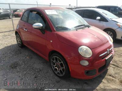 2012 Fiat 500 Sport, red — VIN 3C3CFFBR3CT119361, IAAI