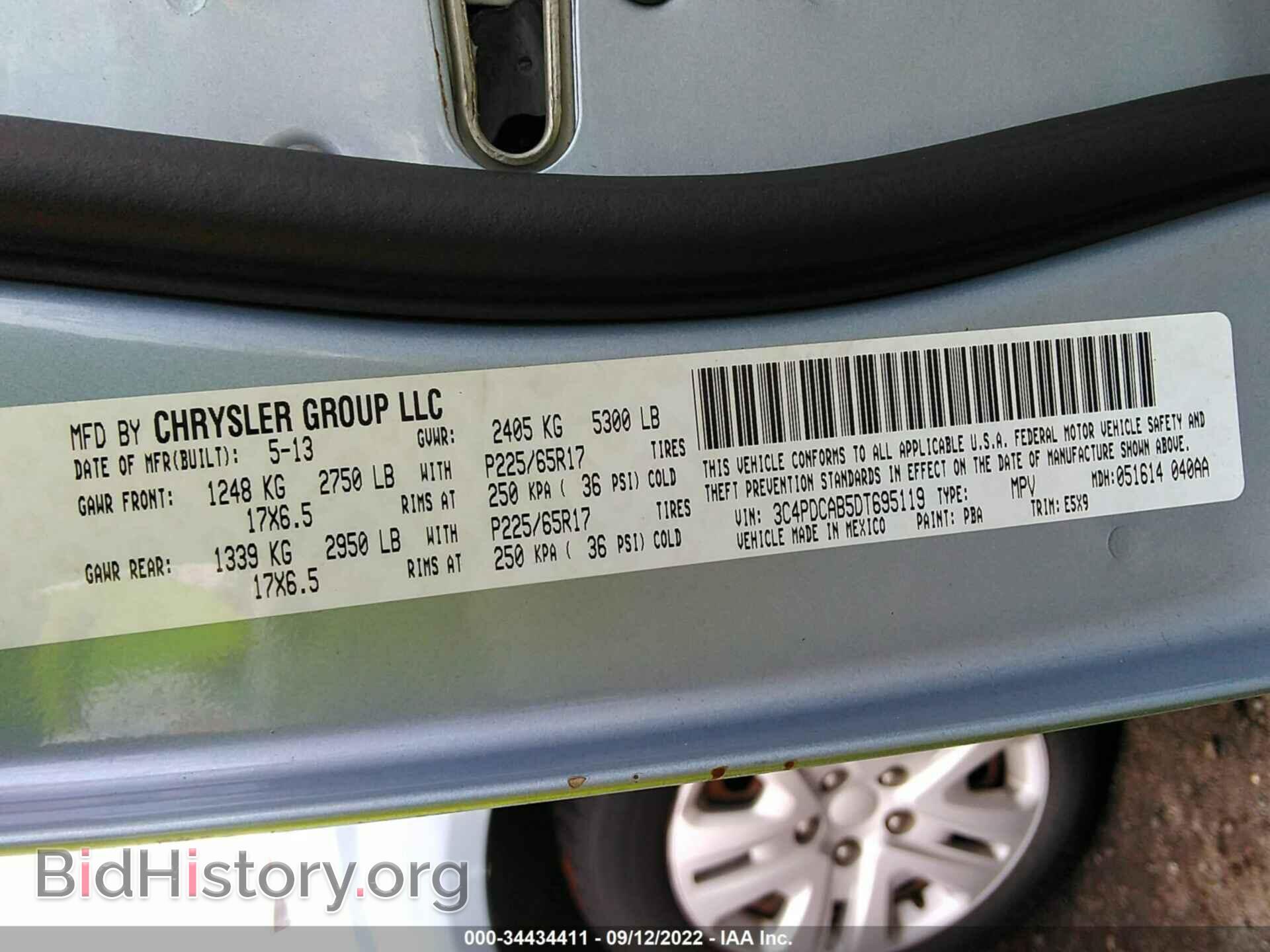 2013 DODGE JOURNEY - VIN: 3C4PDCAB5DT695119 - Фото 9