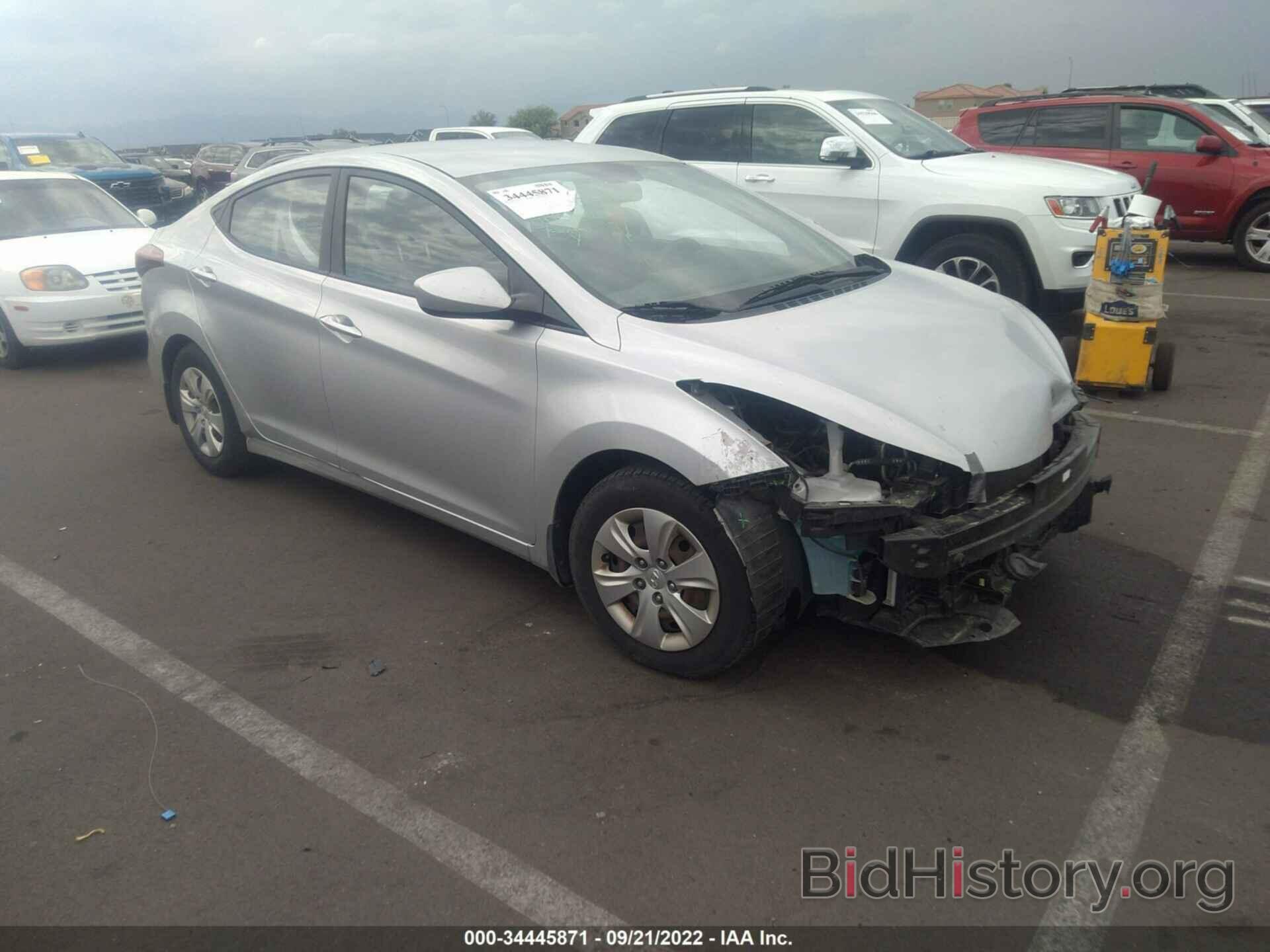 Photo KMHDH4AE5GU544102 - HYUNDAI ELANTRA 2016