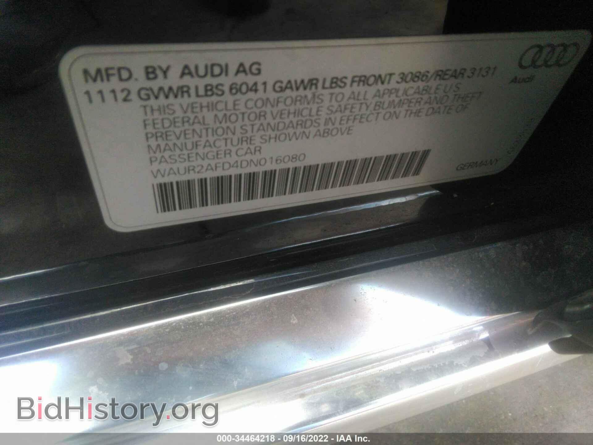 2013 AUDI A8 L - VIN: WAUR2AFD4DN016080 - Photo 9