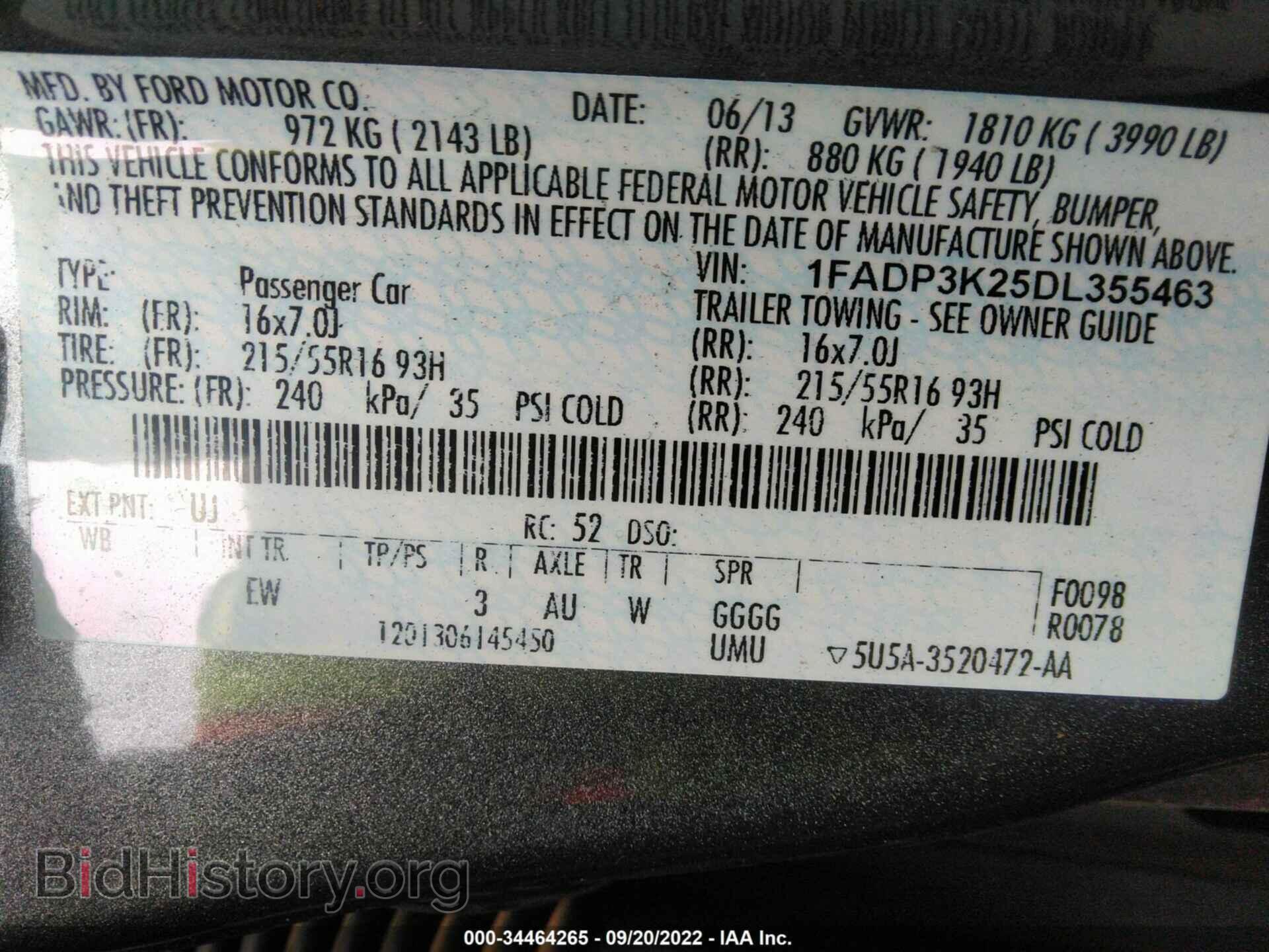 2013 FORD FOCUS - VIN: 1FADP3K25DL355463 - Фото 9