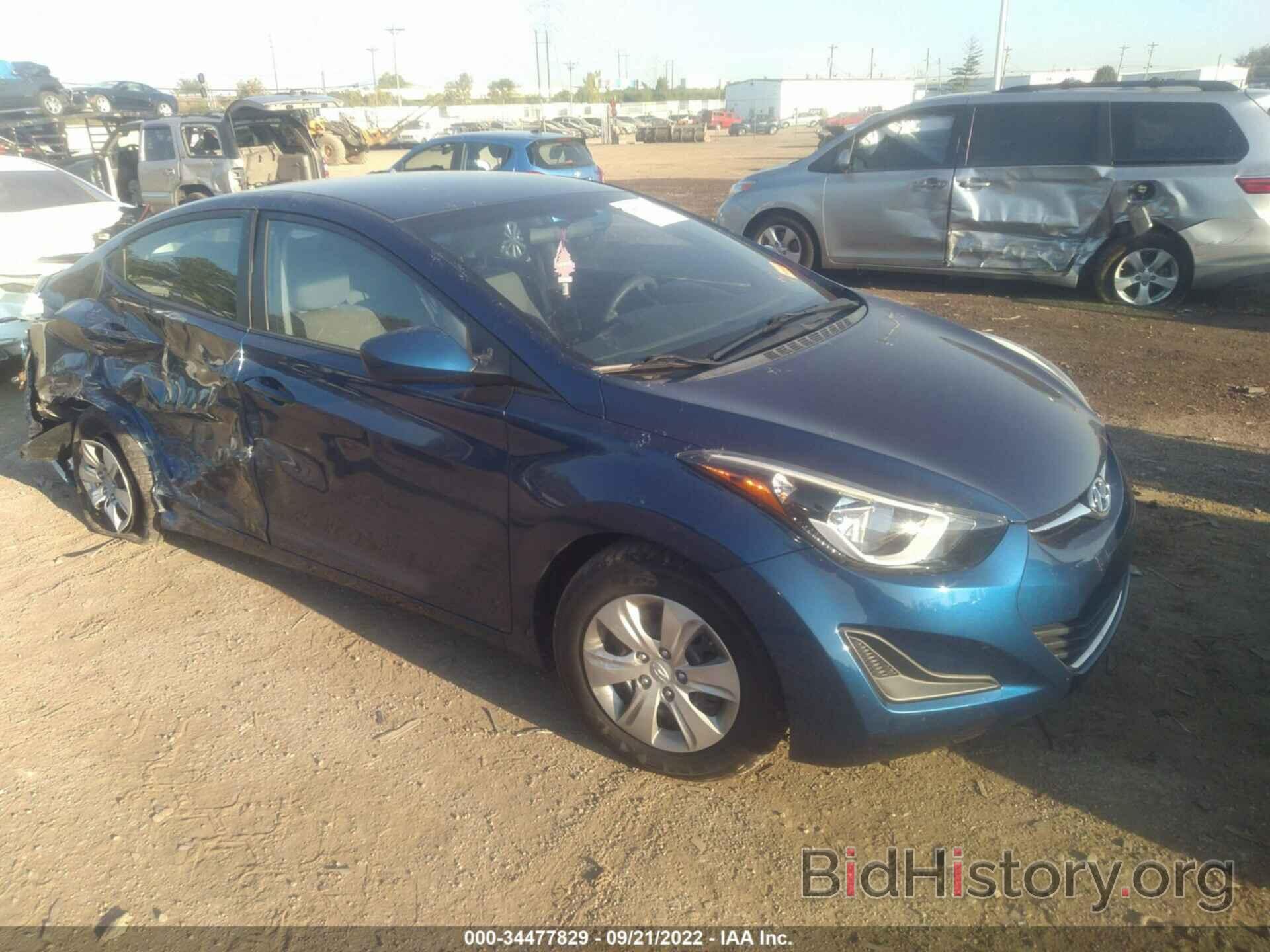 Photo 5NPDH4AE4GH787270 - HYUNDAI ELANTRA 2016