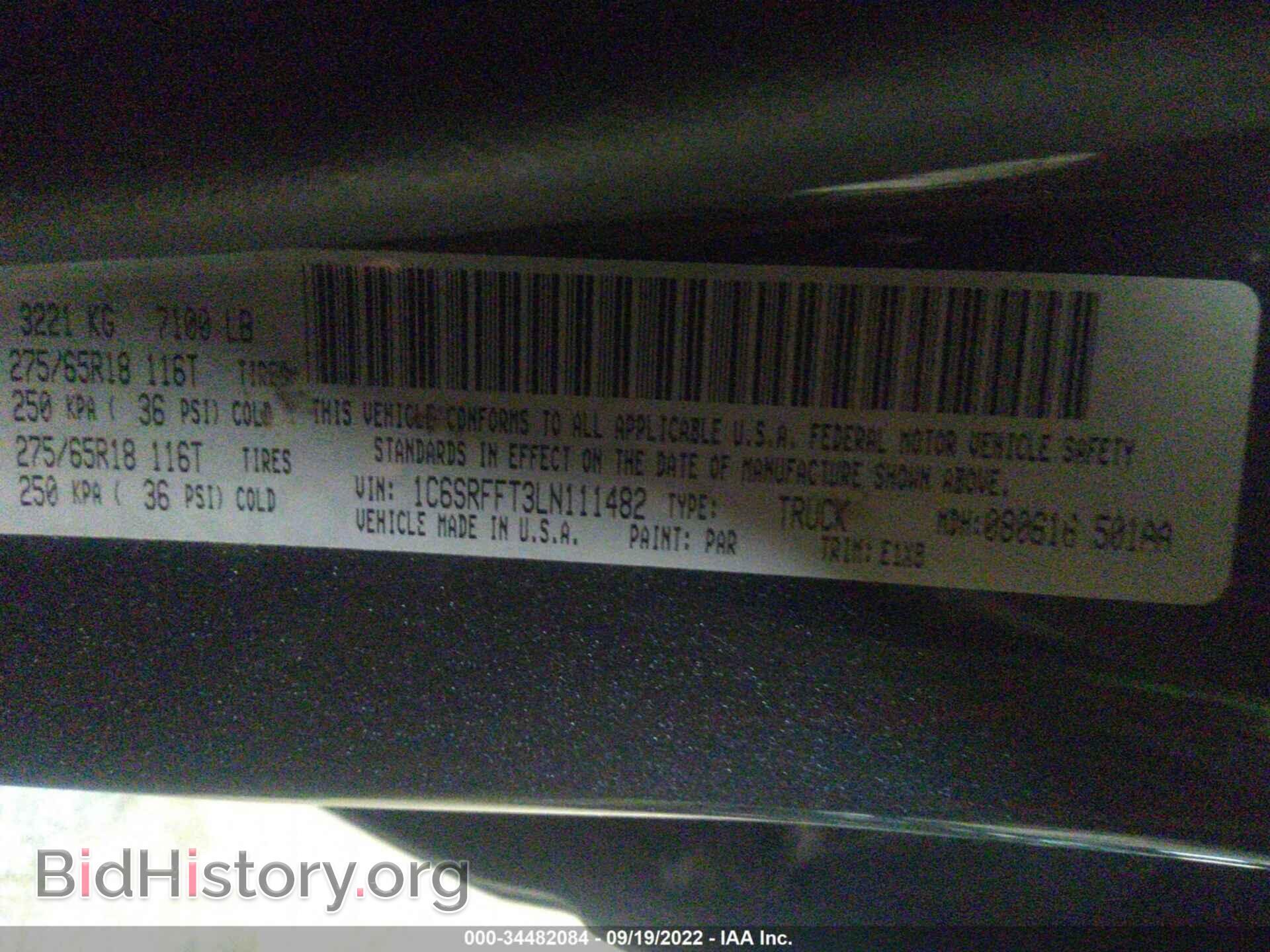 2020 RAM 1500 - VIN: 1C6SRFFT3LN111482 - Фото 9