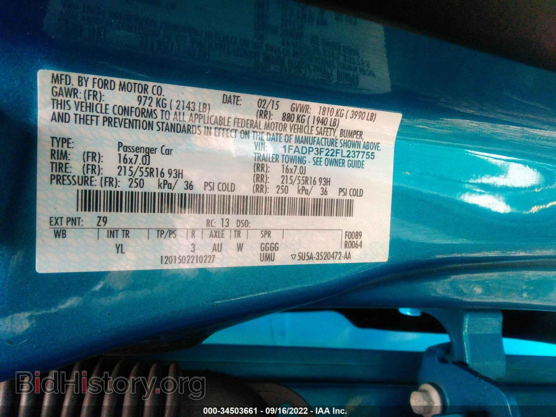 2015 FORD FOCUS - VIN: 1FADP3F22FL237755 - Photo 9