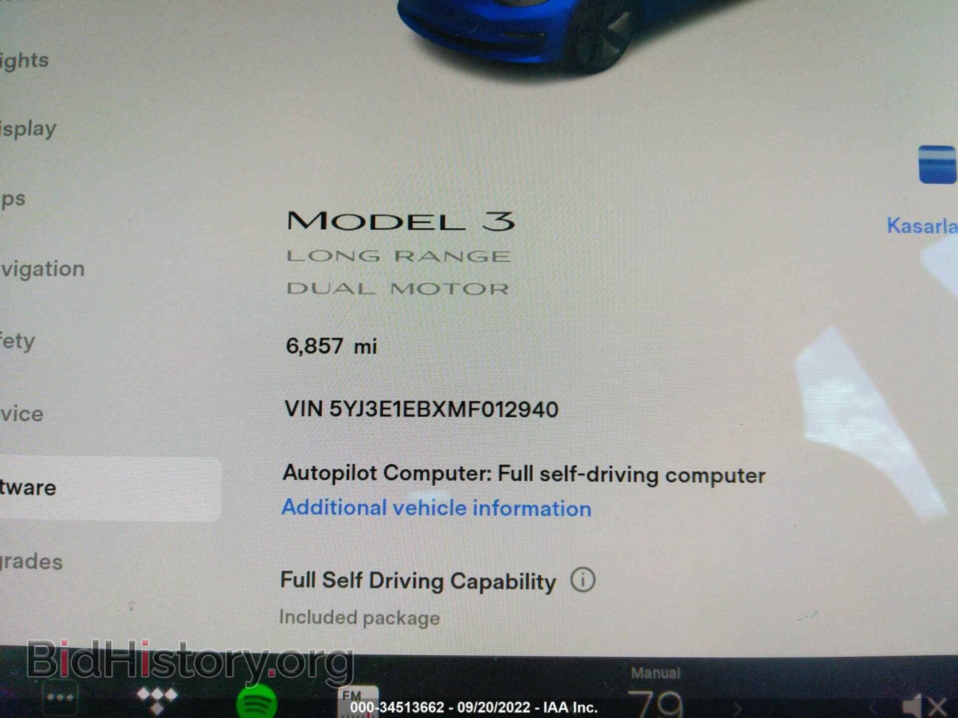 2021 TESLA MODEL 3 - VIN: 5YJ3E1EBXMF012940 - Photo 9