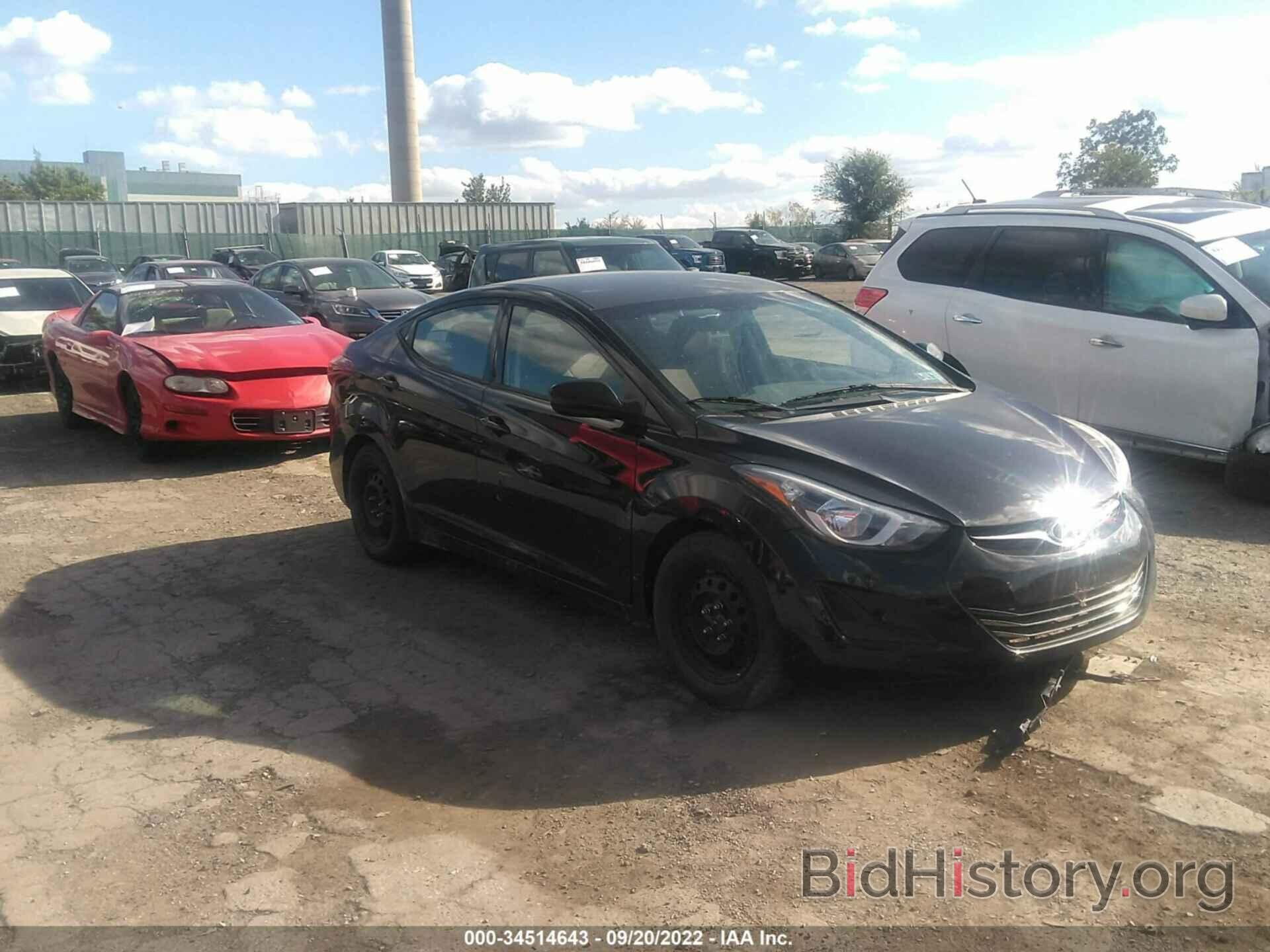 Photo 5NPDH4AE7GH780670 - HYUNDAI ELANTRA 2016