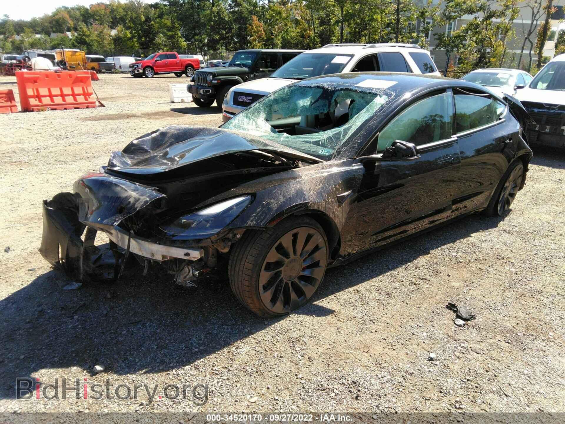 2022 TESLA MODEL 3 - VIN: 5YJ3E1EC4NF153514 - Фото 2