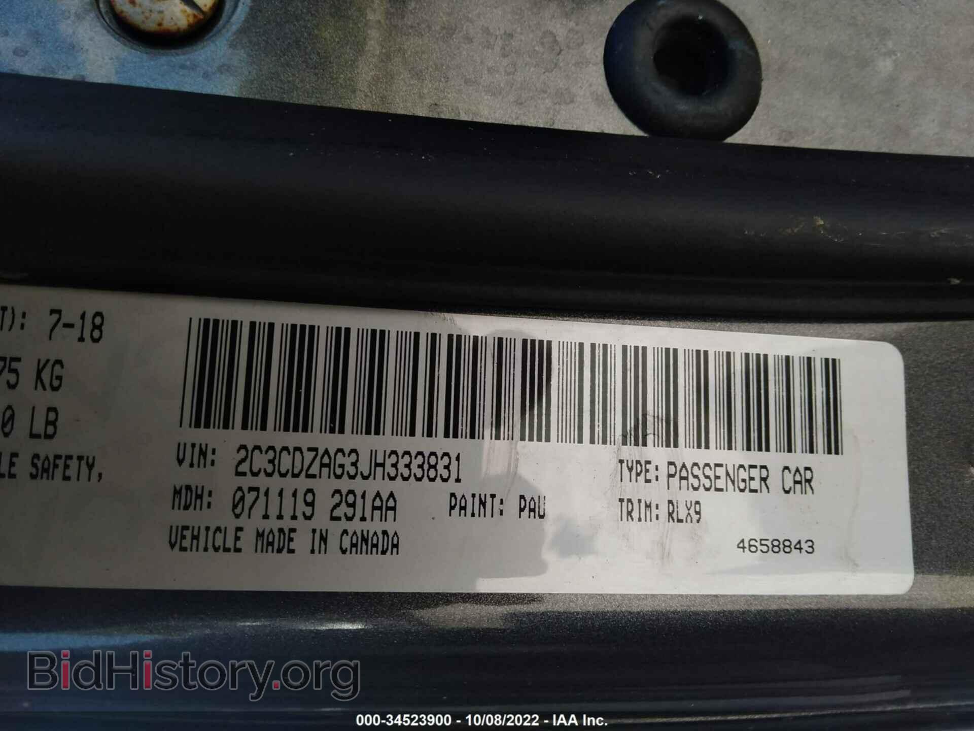 2018 DODGE CHALLENGER - VIN: 2C3CDZAG3JH333831 - Photo 9