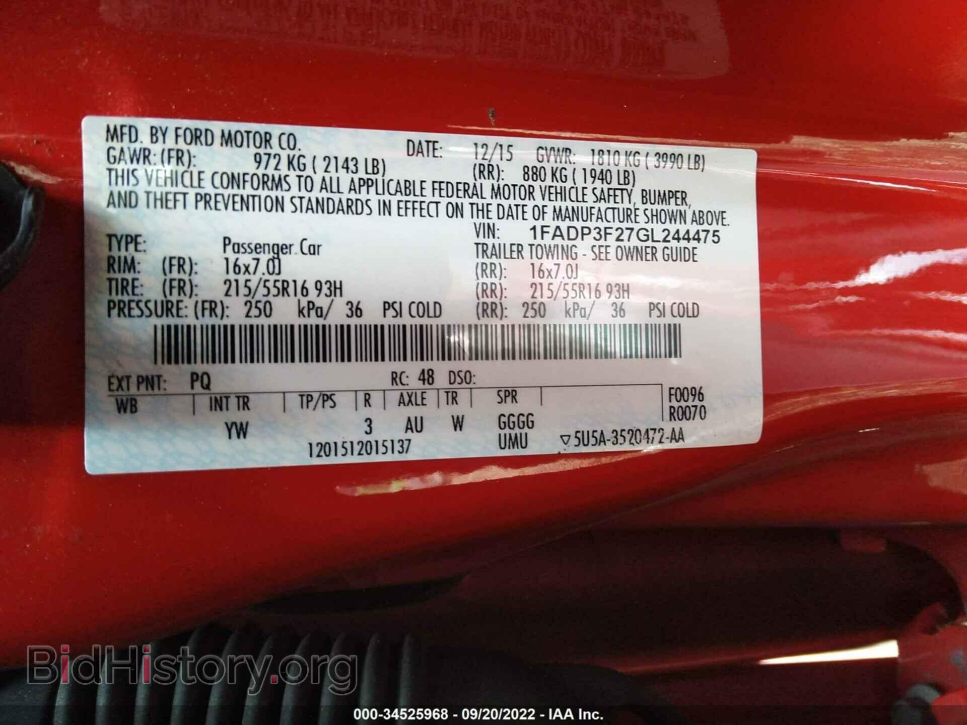 2016 FORD FOCUS - VIN: 1FADP3F27GL244475 - Photo 9