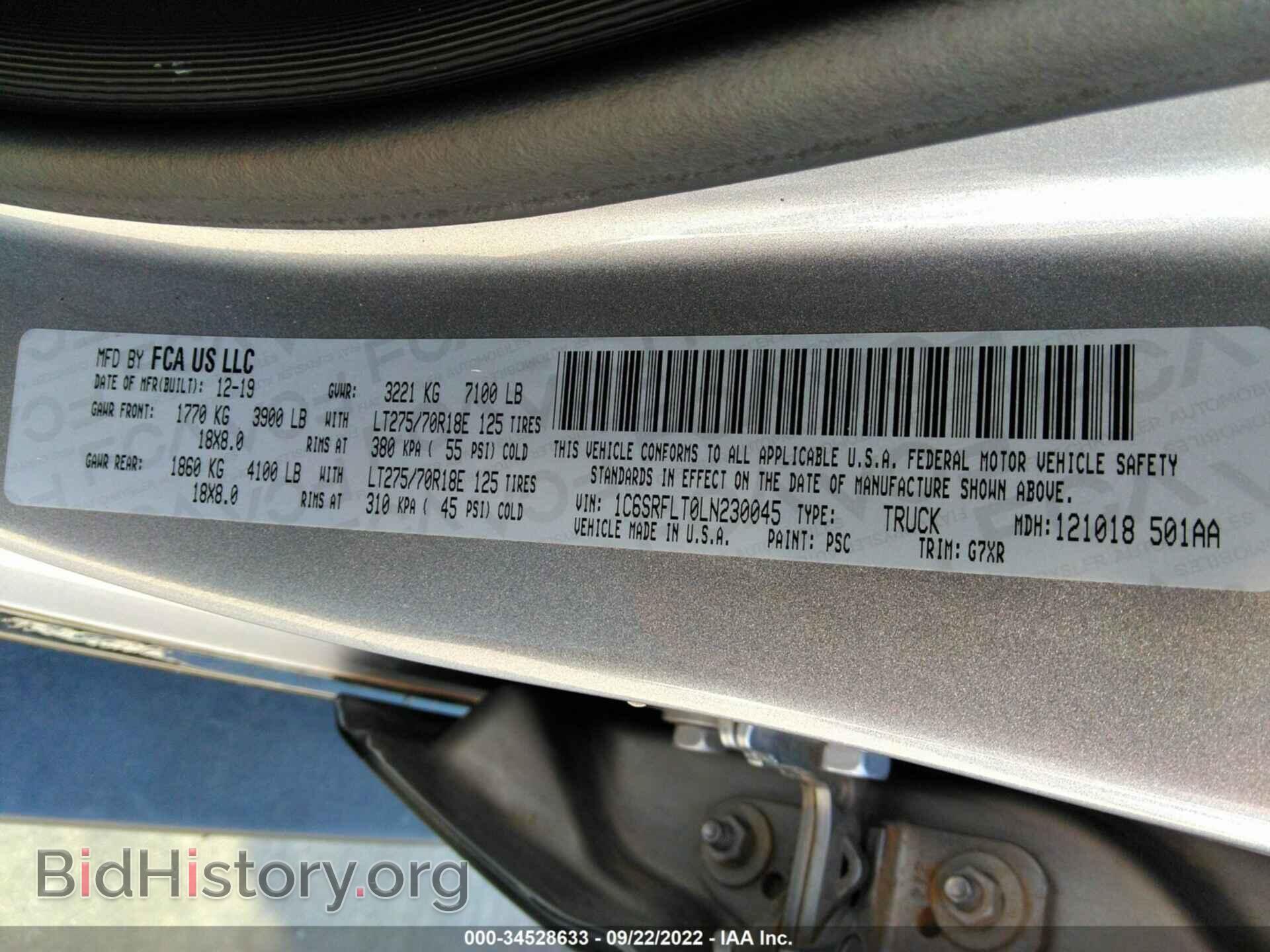 2020 RAM 1500 - VIN: 1C6SRFLT0LN230045 - Photo 9