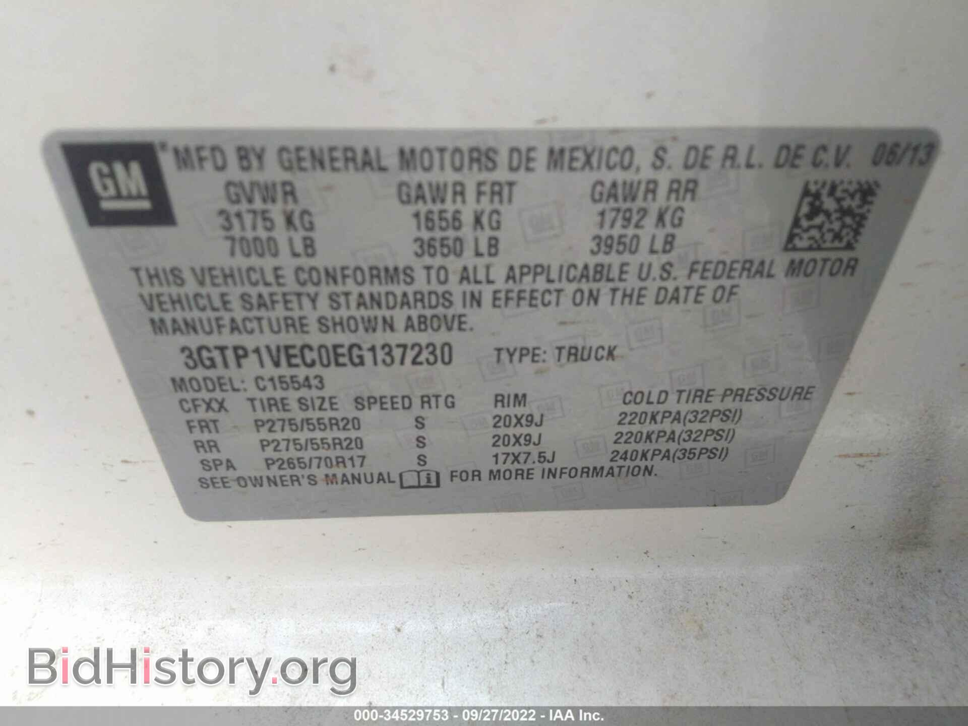 2014 GMC SIERRA 1500 - VIN: 3GTP1VEC0EG137230 - Photo 9