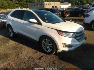 2015 Ford EDGE SEL, белый — VIN 2FMTK4J84FBC21493, IAAI