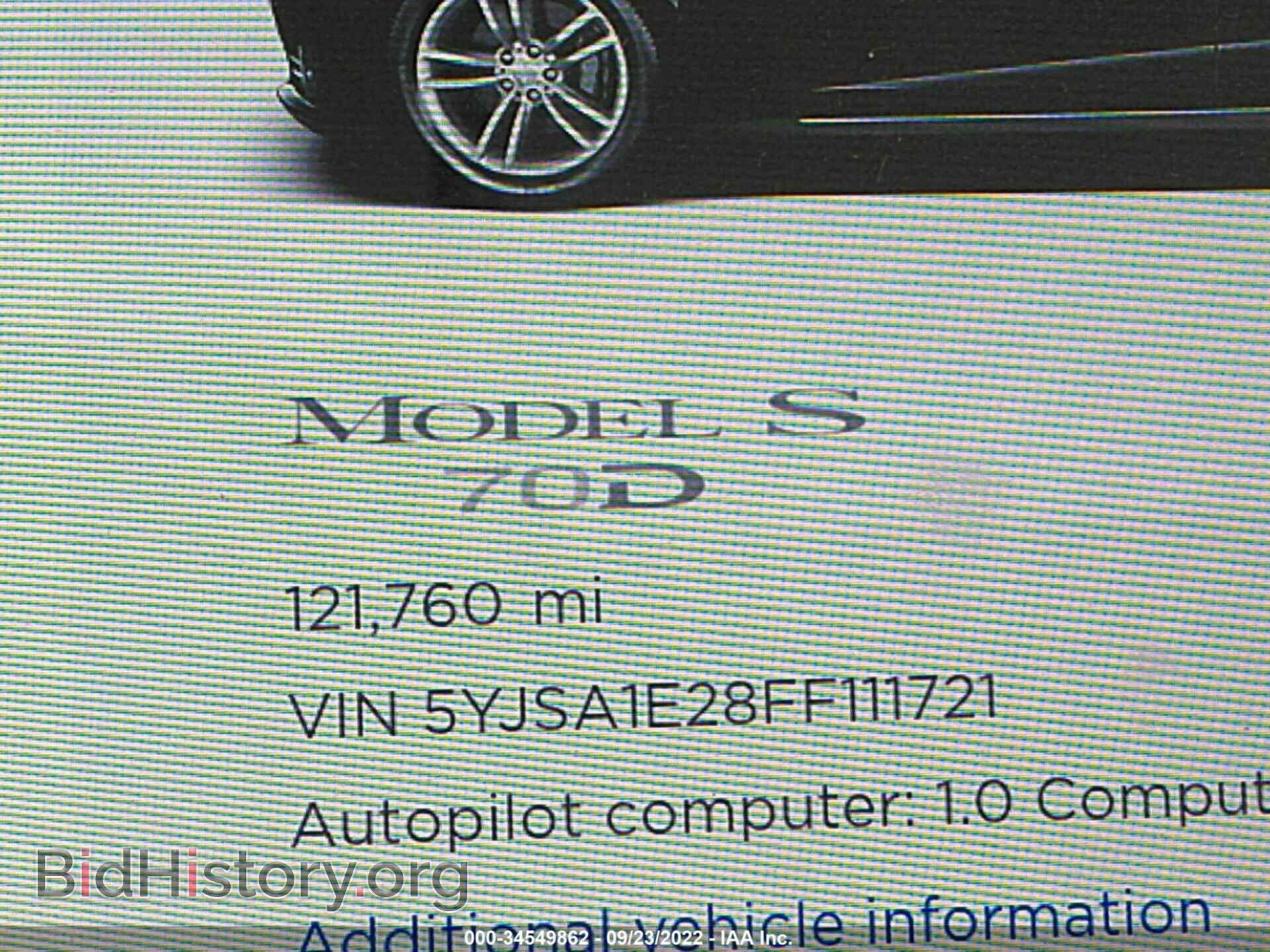 2015 TESLA MODEL S - VIN: 5YJSA1E28FF111721 - Photo 7