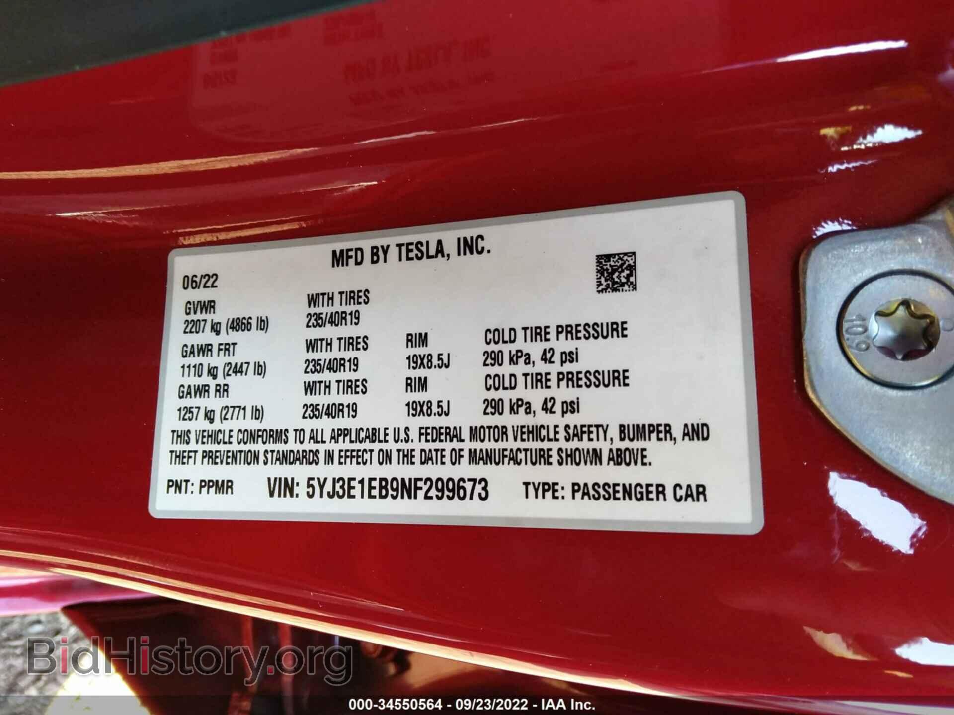 2022 TESLA MODEL 3 - VIN: 5YJ3E1EB9NF299673 - Photo 8