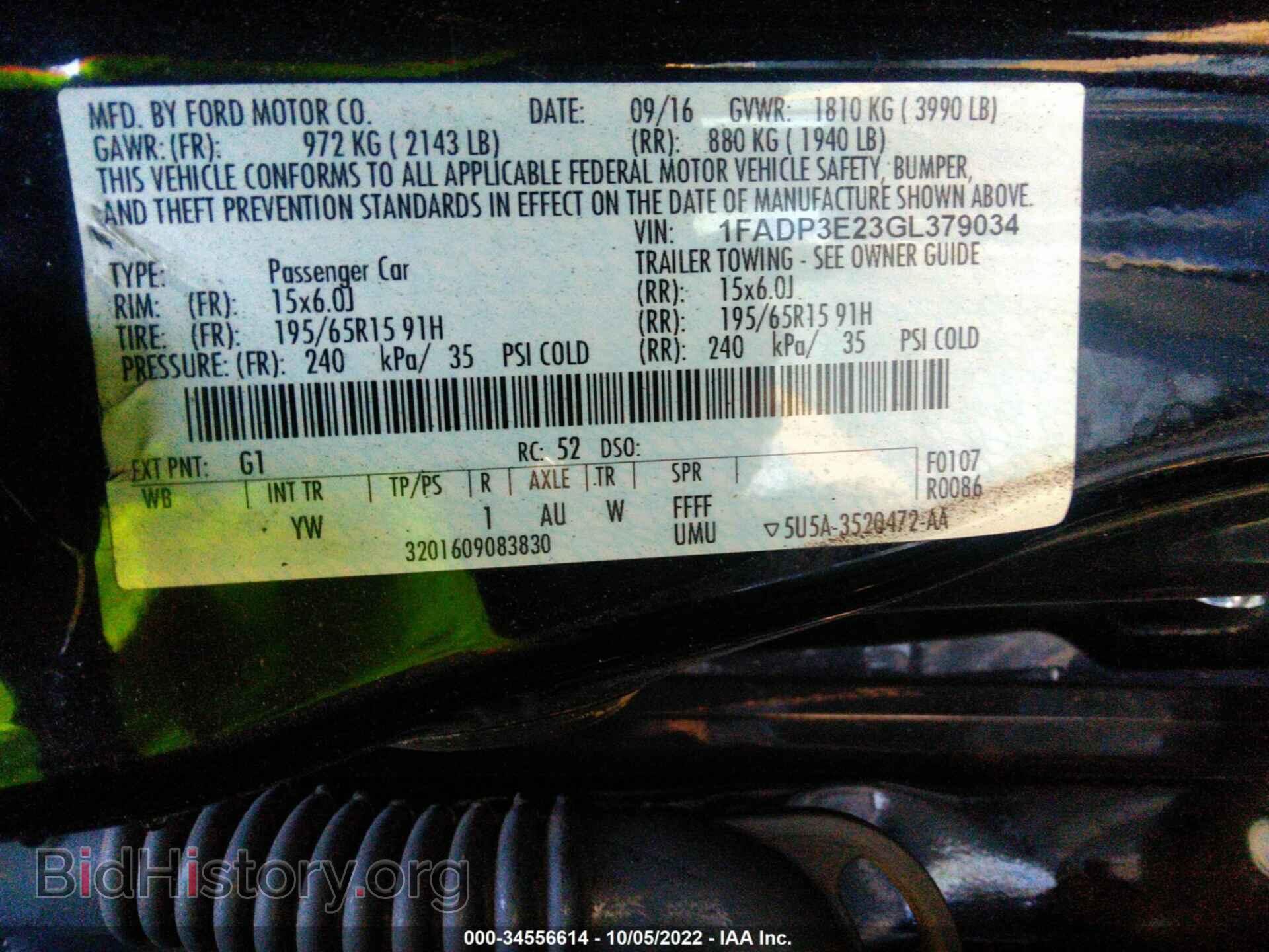2016 FORD FOCUS - VIN: 1FADP3E23GL379034 - Photo 9
